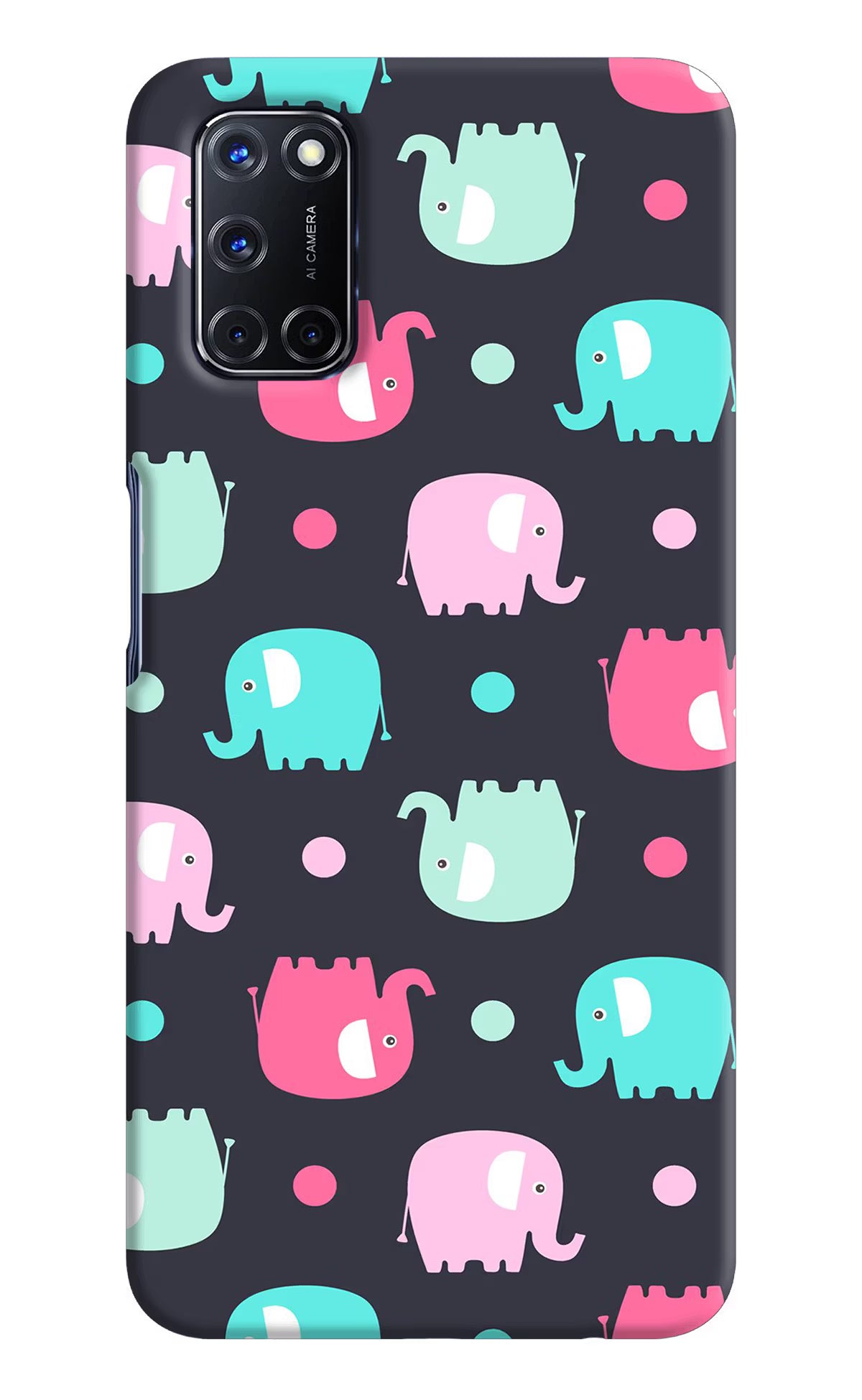 Elephants Oppo A52 Back Cover - Elephants Oppo A52 Hard Case Back Cover by Casekaro Elephants Oppo A52 Hard Case Back Cover by Casekaro