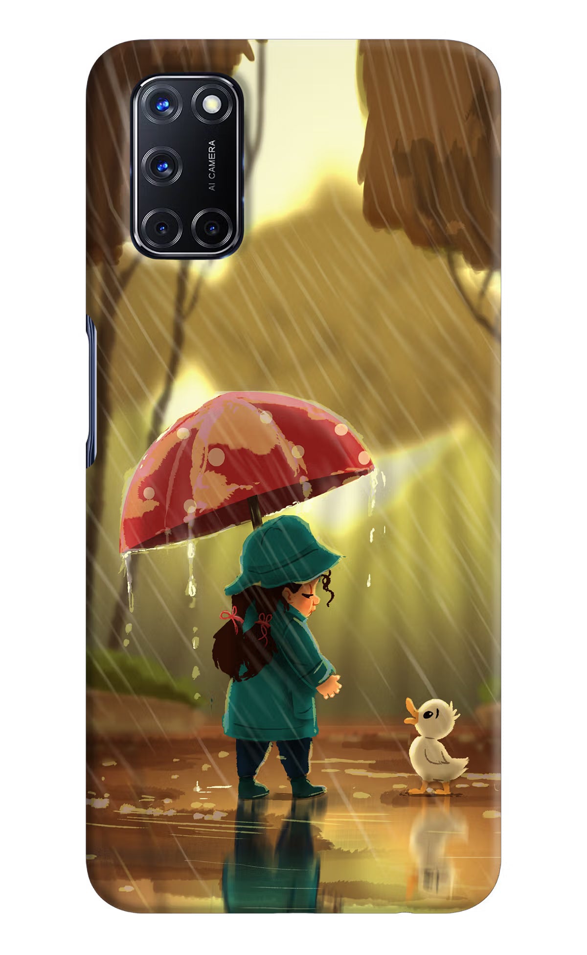 Rainy Day Oppo A52 Back Cover - Rainy Day Oppo A52 Hard Case Back Cover by Casekaro Rainy Day Oppo A52 Hard Case Back Cover by Casekaro