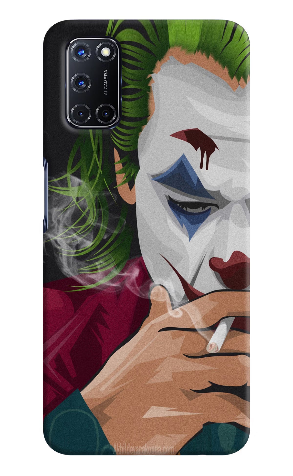 Joker Smoking Oppo A52 Back Cover - Joker Smoking Oppo A52 Hard Case Back Cover by Casekaro Joker Smoking Oppo A52 Hard Case Back Cover by Casekaro