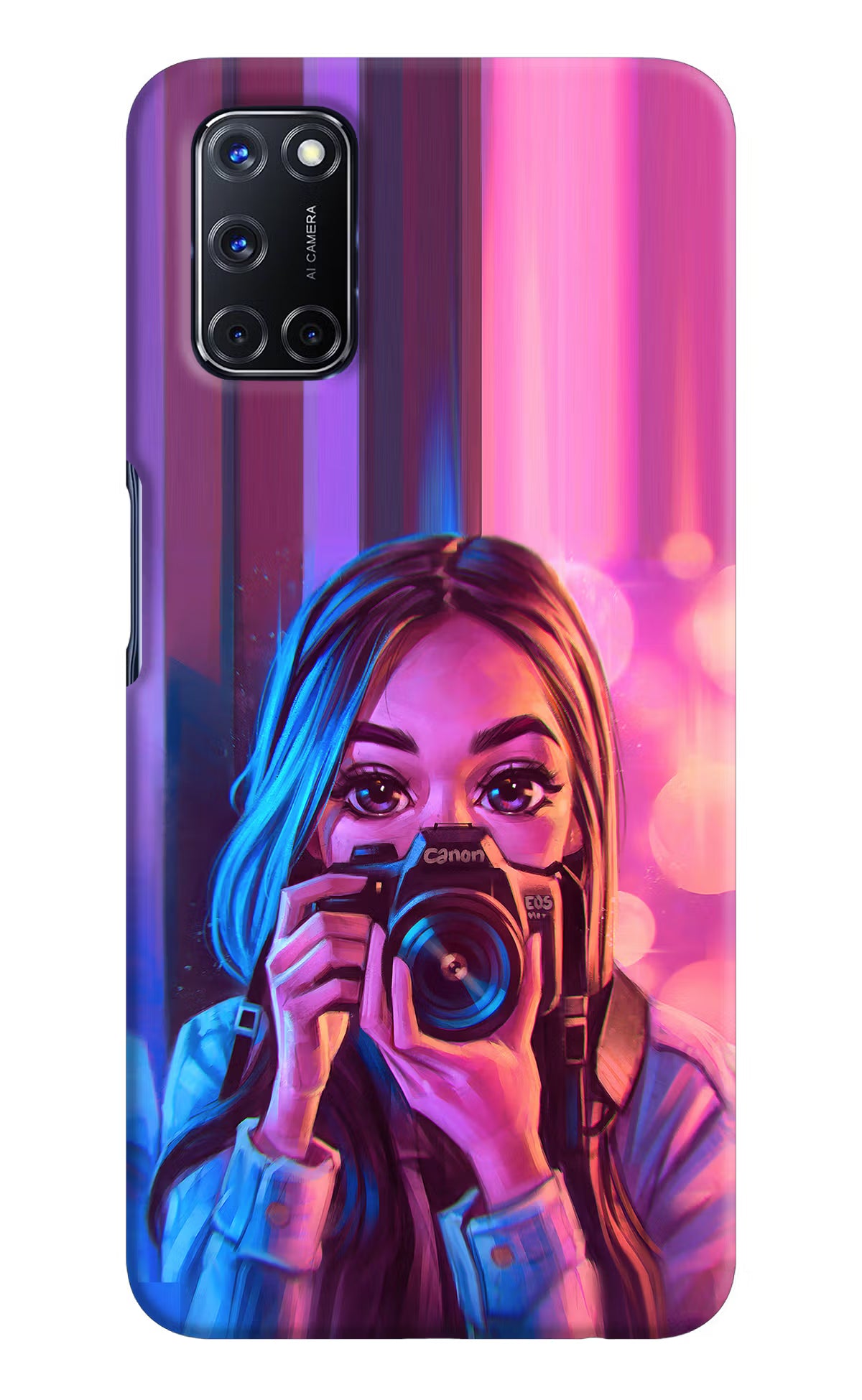 Girl Photographer Oppo A52 Back Cover - Girl Photographer Oppo A52 Hard Case Back Cover by Casekaro Girl Photographer Oppo A52 Hard Case Back Cover by Casekaro