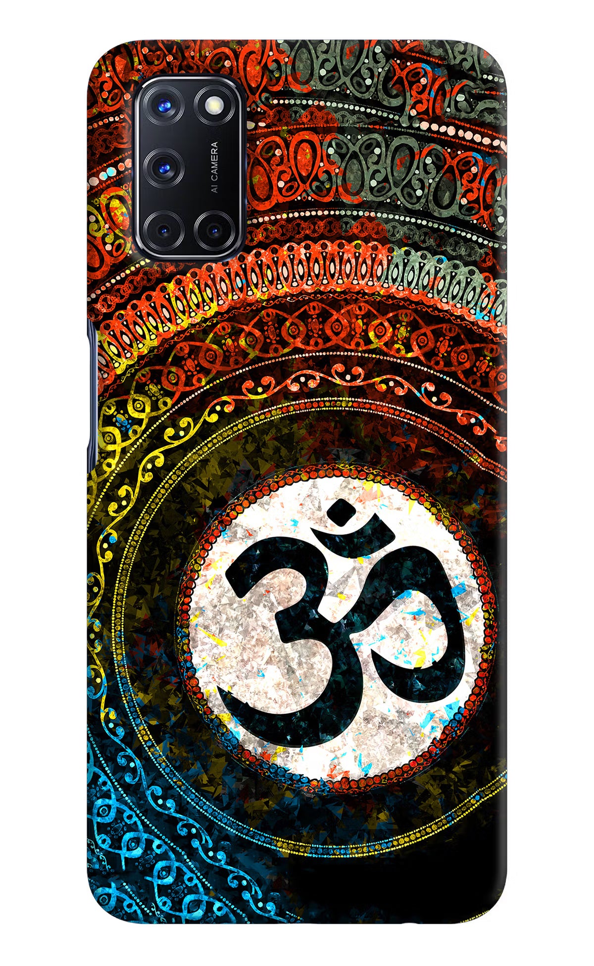 Om Cultural Oppo A52 Back Cover - Om Cultural Oppo A52 Hard Case Back Cover by Casekaro Om Cultural Oppo A52 Hard Case Back Cover by Casekaro
