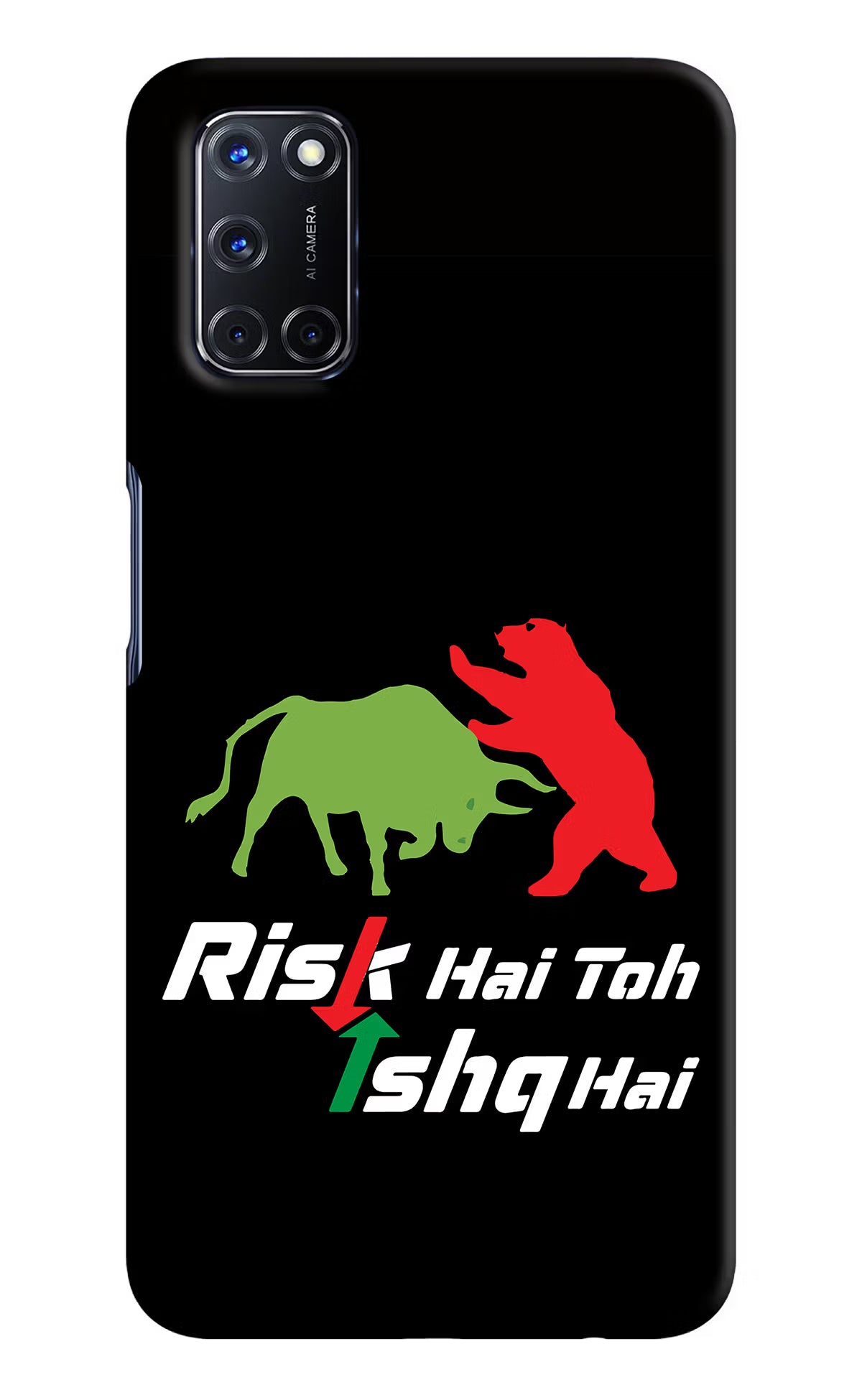 Risk Hai Toh Ishq Hai Oppo A52 Back Cover - Risk Hai Toh Ishq Hai Oppo A52 Hard Case Back Cover by Casekaro Risk Hai Toh Ishq Hai Oppo A52 Hard Case Back Cover by Casekaro