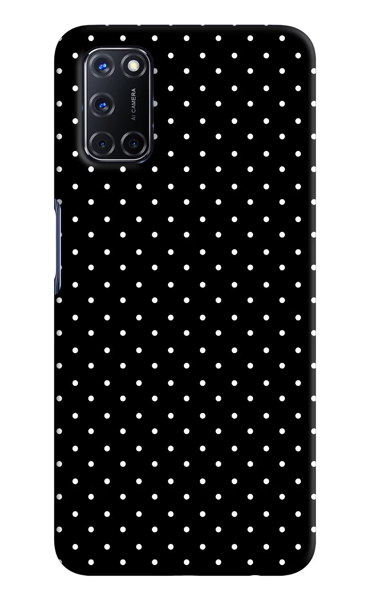 White Dots Oppo A52 Back Cover - White Dots Oppo A52 Hard Case Back Cover by Casekaro White Dots Oppo A52 Hard Case Back Cover by Casekaro