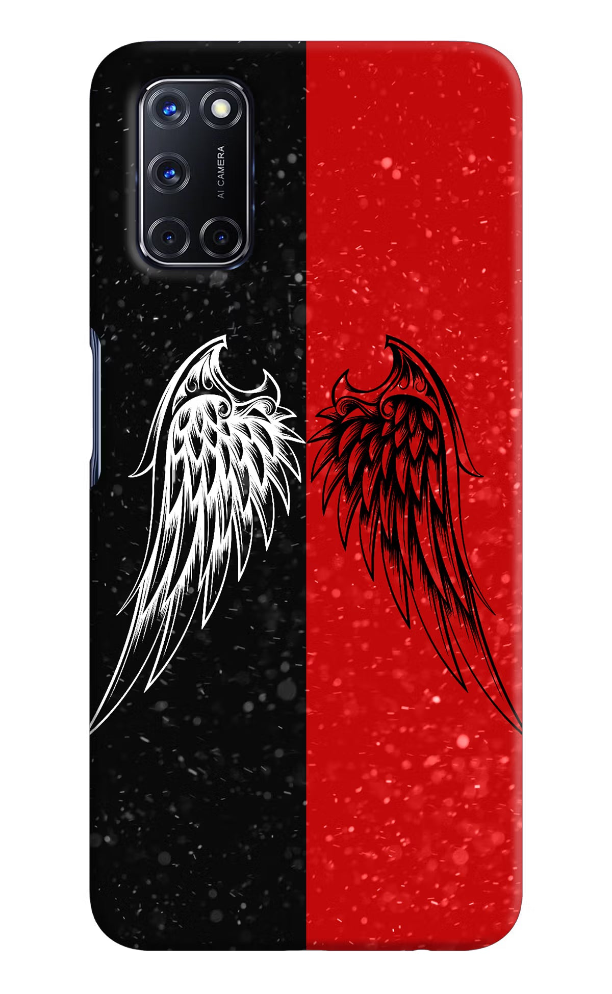 Wings Oppo A52 Back Cover - Wings Oppo A52 Hard Case Back Cover by Casekaro Wings Oppo A52 Hard Case Back Cover by Casekaro