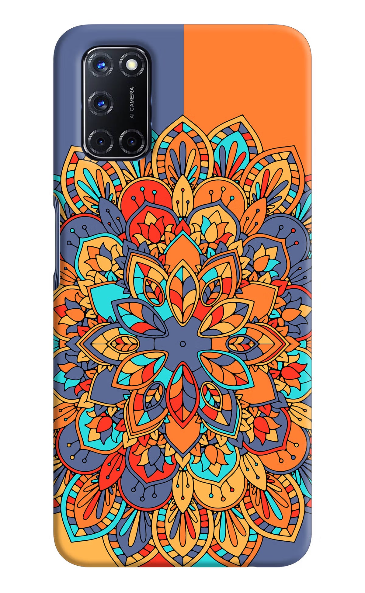 Color Mandala Oppo A52 Back Cover - Color Mandala Oppo A52 Hard Case Back Cover by Casekaro Color Mandala Oppo A52 Hard Case Back Cover by Casekaro