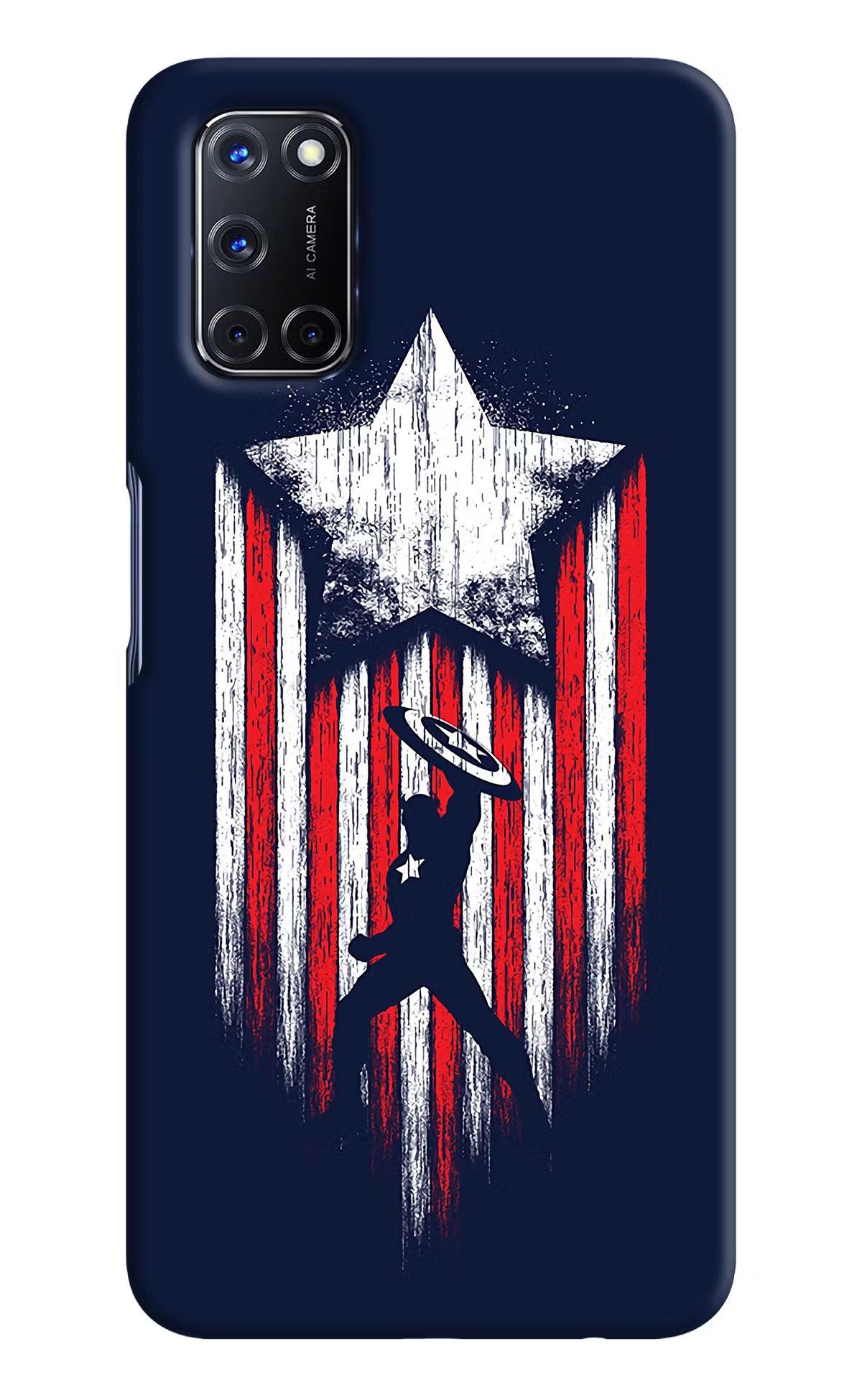 Captain America Marvel Art Oppo A52 Back Cover - Captain America Marvel Art Oppo A52 Hard Case Back Cover by Casekaro Captain America Marvel Art Oppo A52 Hard Case Back Cover by Casekaro
