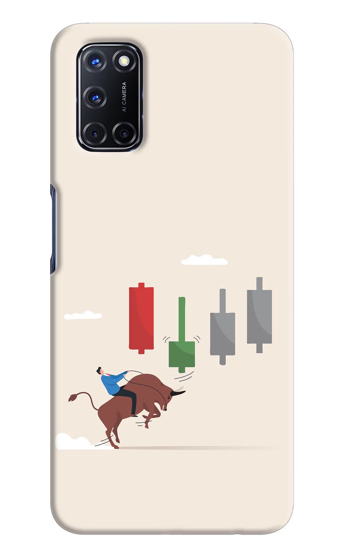 Bull Trading Momentum Oppo A52 Back Cover - Bull Trading Momentum Oppo A52 Hard Case Back Cover by Casekaro Bull Trading Momentum Oppo A52 Hard Case Back Cover by Casekaro