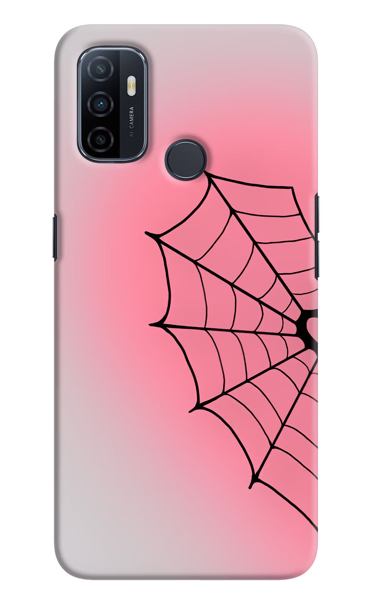 Pink Web Oppo A53 2020 Back Cover - Pink Web Oppo A53 2020 Back Cover Pink Web Oppo A53 2020 Back Cover