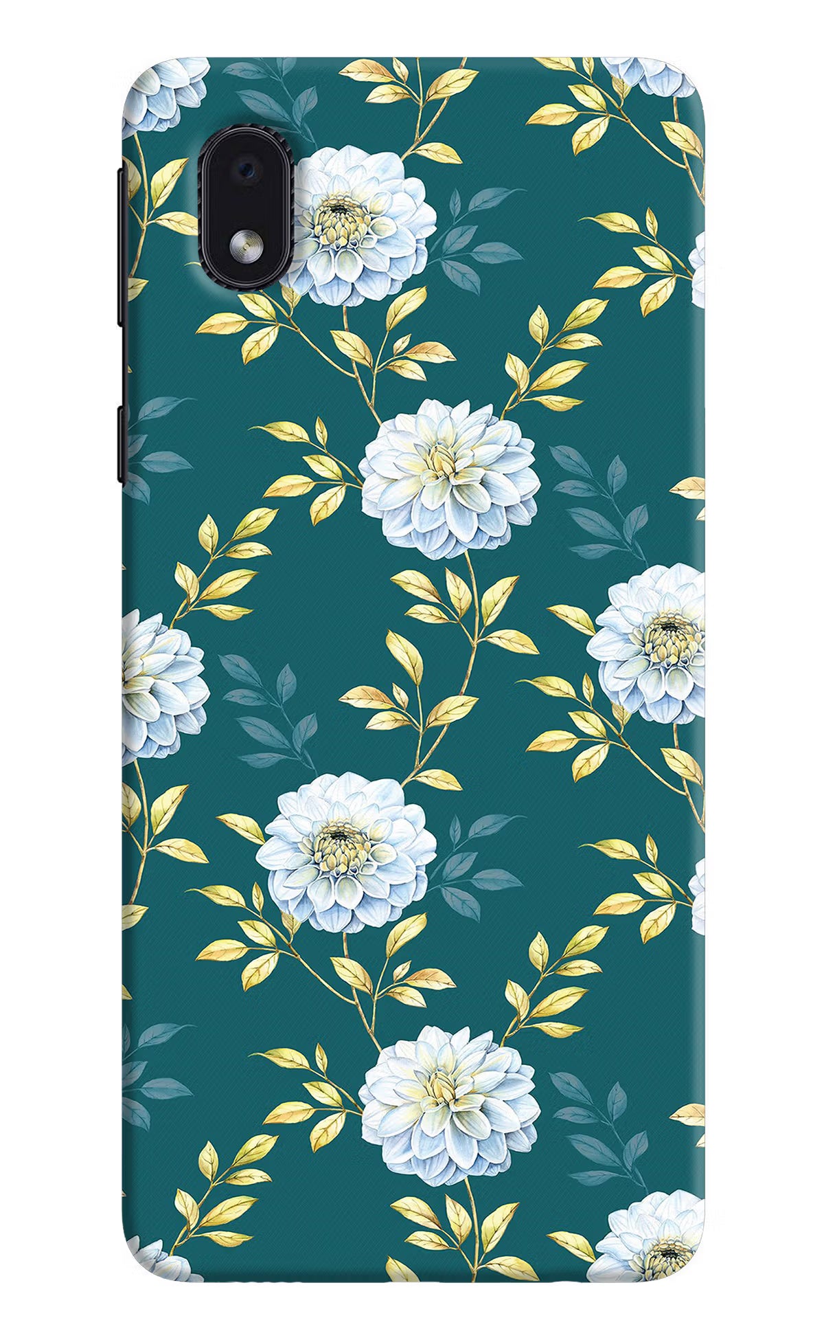 Flowers Samsung M01 Core Back Cover - Flowers Samsung M01 Core Hard Case Back Cover by Casekaro Flowers Samsung M01 Core Hard Case Back Cover by Casekaro