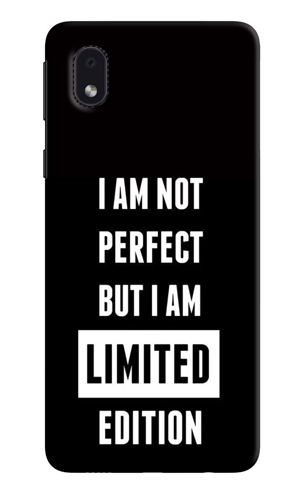I Am Not Perfect But I Am Limited Edition Samsung M01 Core Back Cover - I Am Not Perfect But I Am Limited Edition Samsung M01 Core Hard Case Back Cover by Casekaro I Am Not Perfect But I Am Limited Edition Samsung M01 Core Hard Case Back Cover by Casekaro