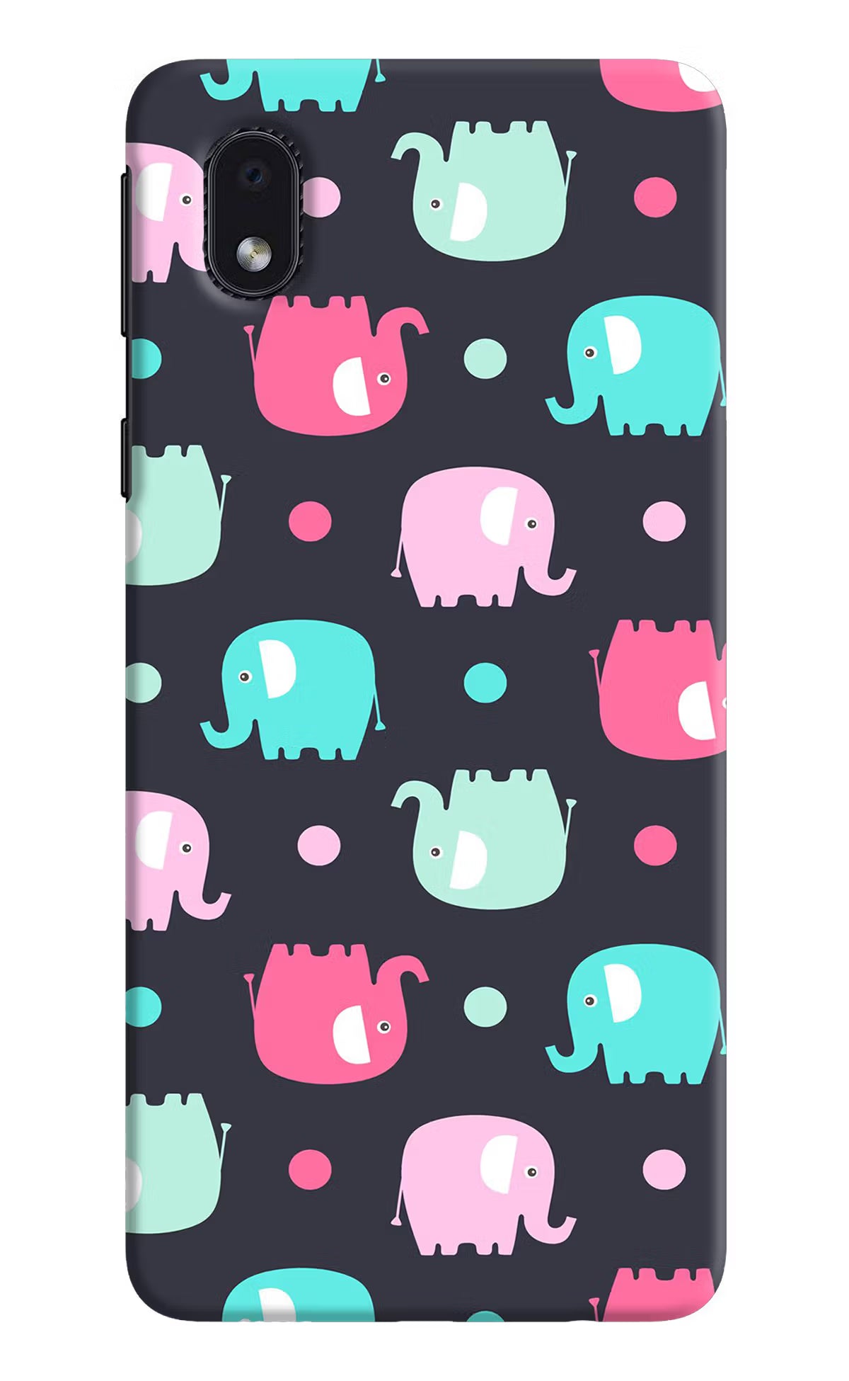 Elephants Samsung M01 Core Back Cover - Elephants Samsung M01 Core Hard Case Back Cover by Casekaro Elephants Samsung M01 Core Hard Case Back Cover by Casekaro