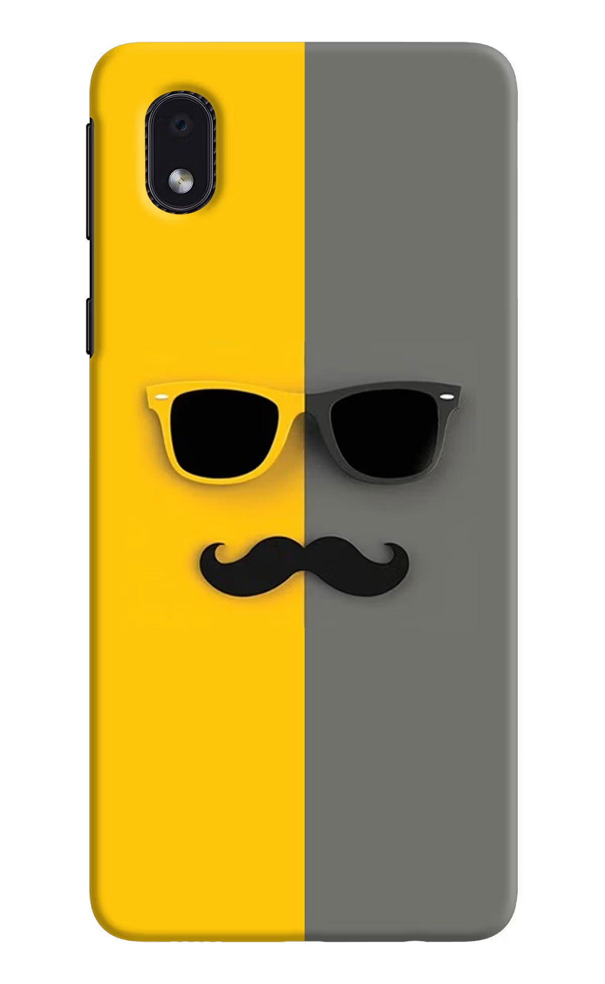 Sunglasses with Mustache Samsung M01 Core Back Cover - Sunglasses with Mustache Samsung M01 Core Hard Case Back Cover by Casekaro Sunglasses with Mustache Samsung M01 Core Hard Case Back Cover by Casekaro