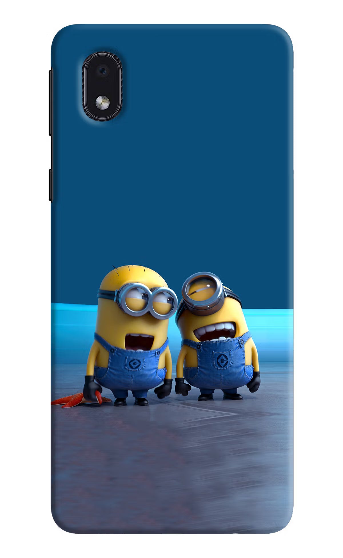Minion Laughing Samsung M01 Core Back Cover - Minion Laughing Samsung M01 Core Hard Case Back Cover by Casekaro Minion Laughing Samsung M01 Core Hard Case Back Cover by Casekaro