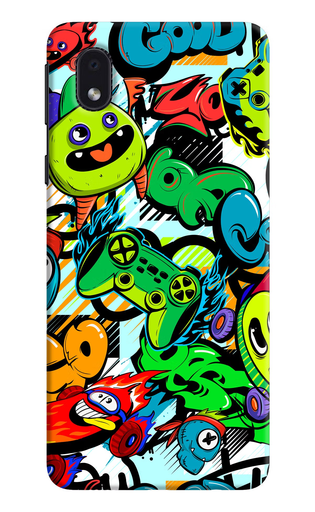 Game Doodle Samsung M01 Core Back Cover - Game Doodle Samsung M01 Core Hard Case Back Cover by Casekaro Game Doodle Samsung M01 Core Hard Case Back Cover by Casekaro