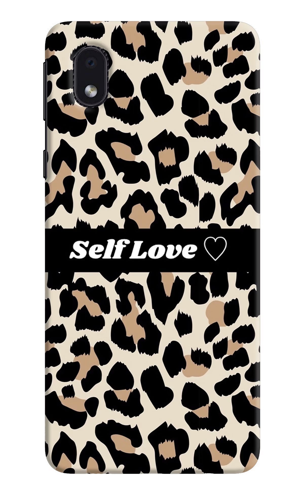 Leopard Print Self Love Samsung M01 Core Back Cover - Leopard Print Self Love Samsung M01 Core Hard Case Back Cover by Casekaro Leopard Print Self Love Samsung M01 Core Hard Case Back Cover by Casekaro