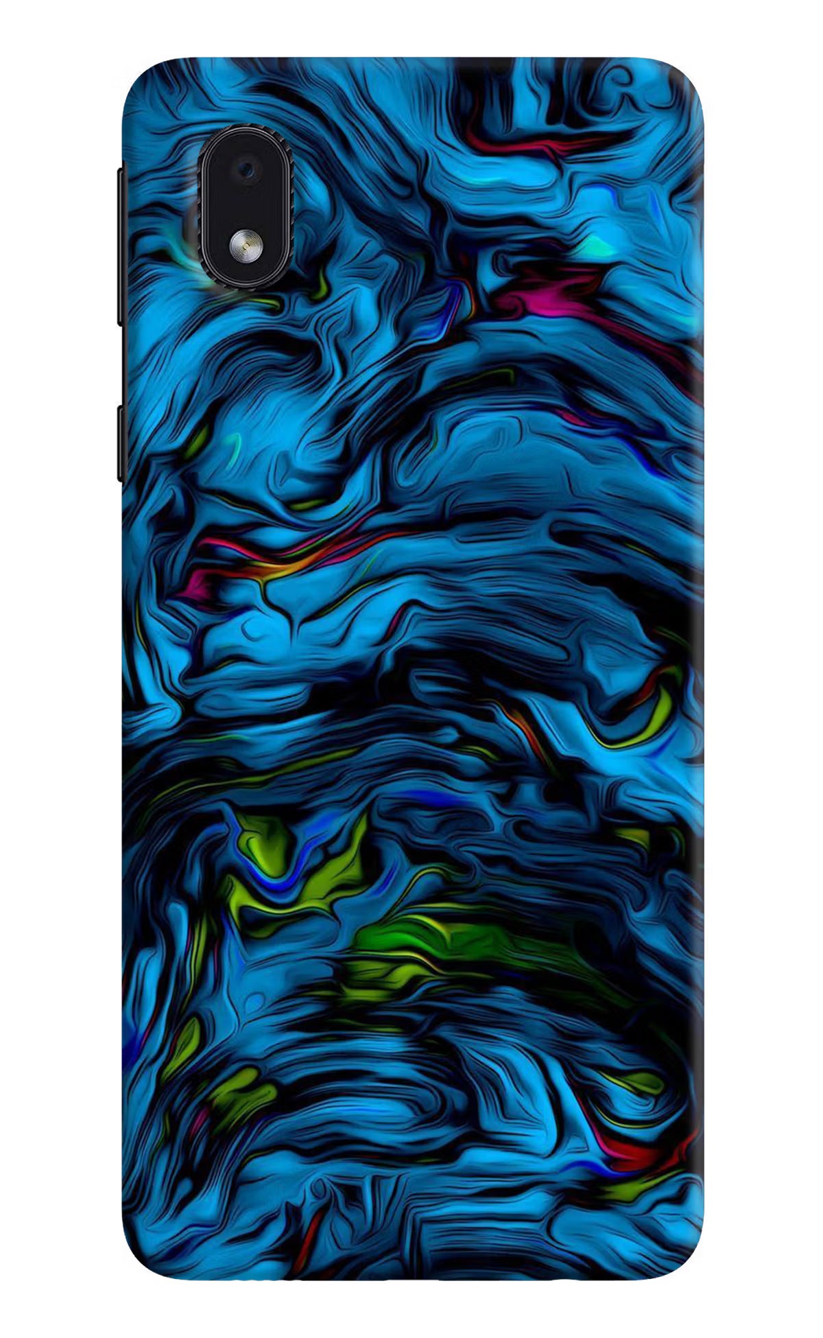 Dark Blue Abstract Samsung M01 Core Back Cover - Dark Blue Abstract Samsung M01 Core Hard Case Back Cover by Casekaro Dark Blue Abstract Samsung M01 Core Hard Case Back Cover by Casekaro