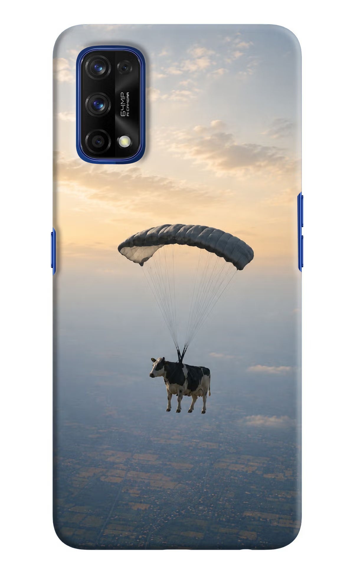 Skydiving Cow Realme 7 Pro Back Cover - Skydiving Cow Realme 7 Pro Back Cover Skydiving Cow Realme 7 Pro Back Cover