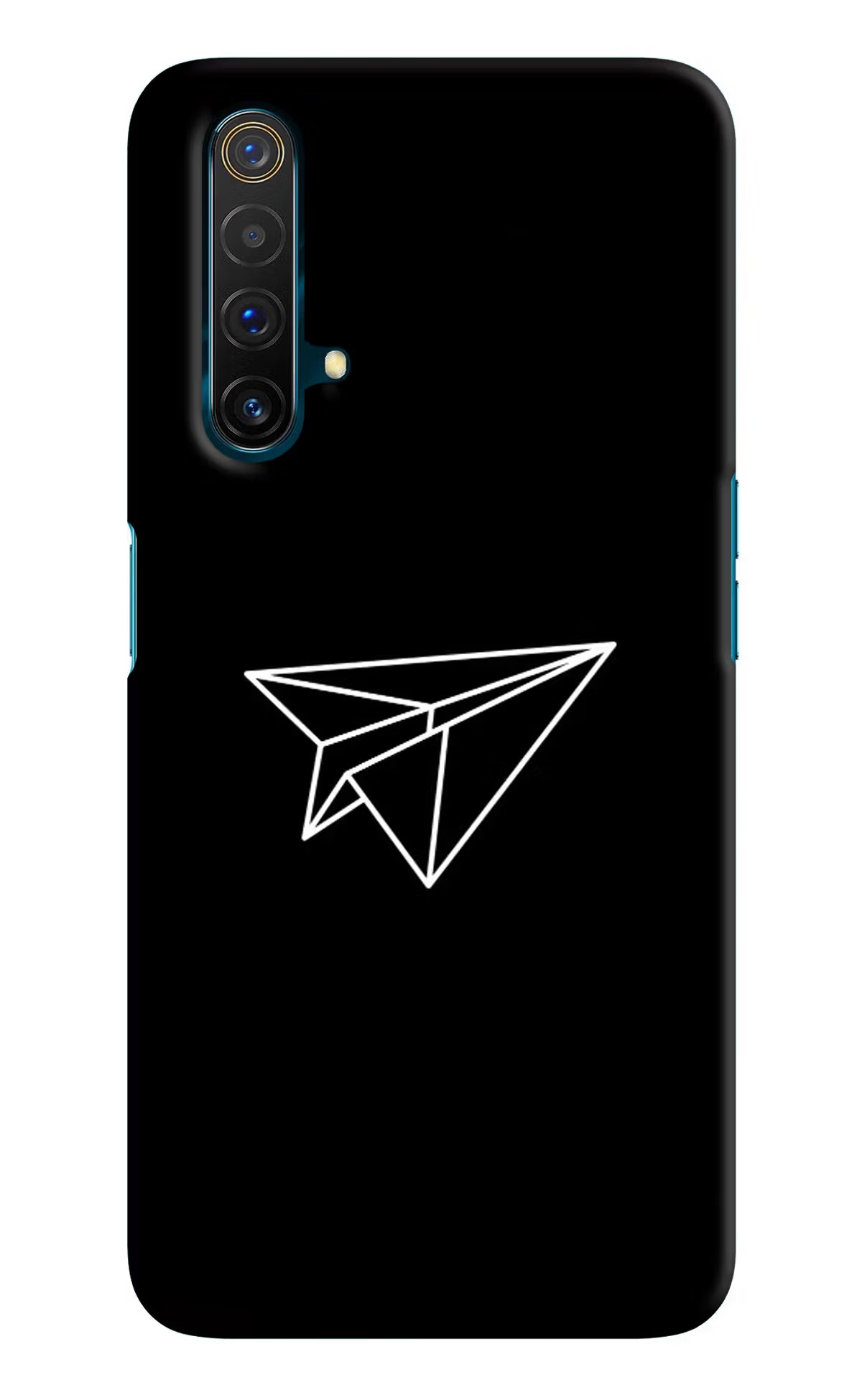 Paper Plane White Realme X3 Back Cover - Paper Plane White Realme X3 Hard Case Back Cover by Casekaro Paper Plane White Realme X3 Hard Case Back Cover by Casekaro