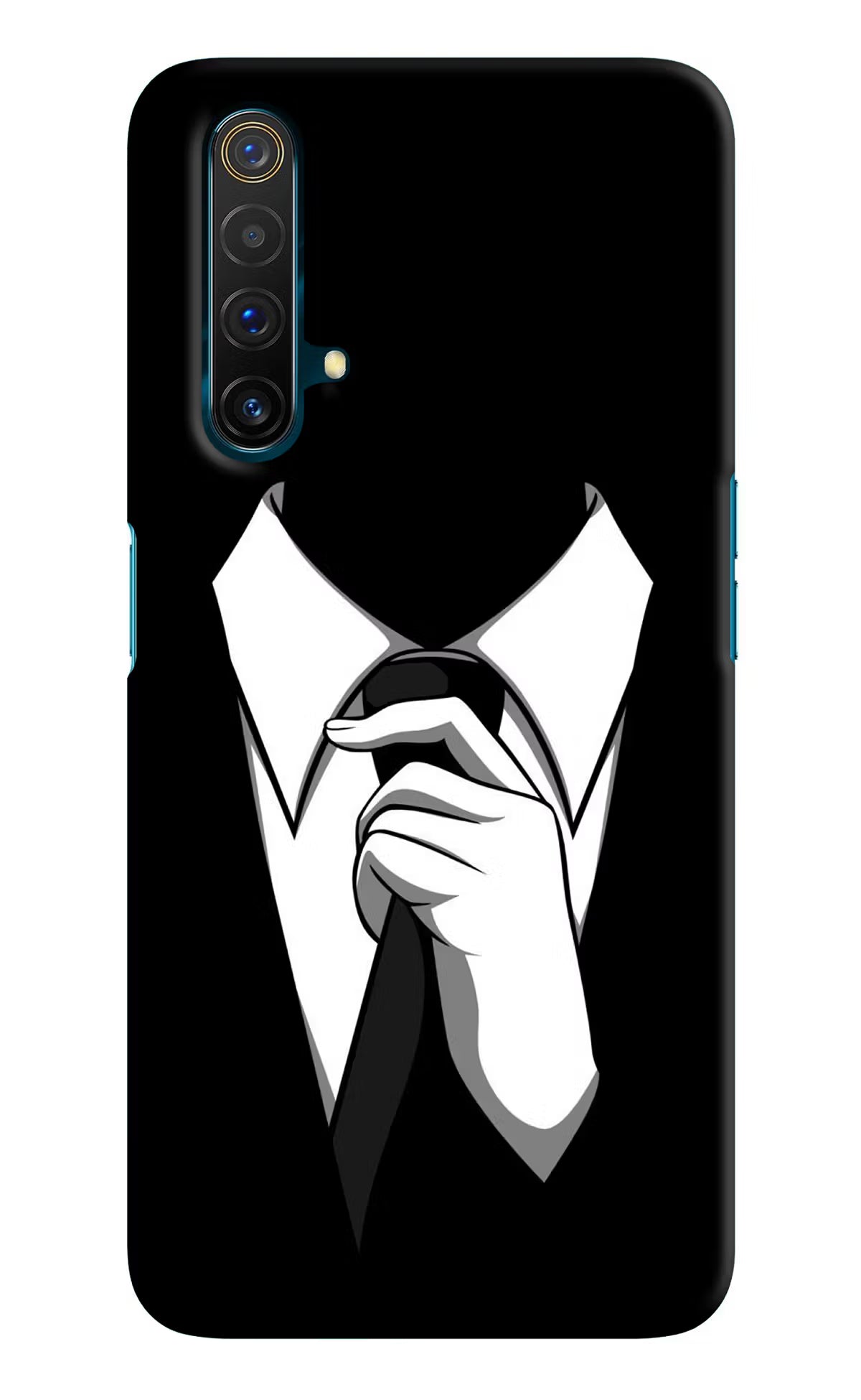 Black Tie Realme X3 Back Cover - Black Tie Realme X3 Hard Case Back Cover by Casekaro Black Tie Realme X3 Hard Case Back Cover by Casekaro