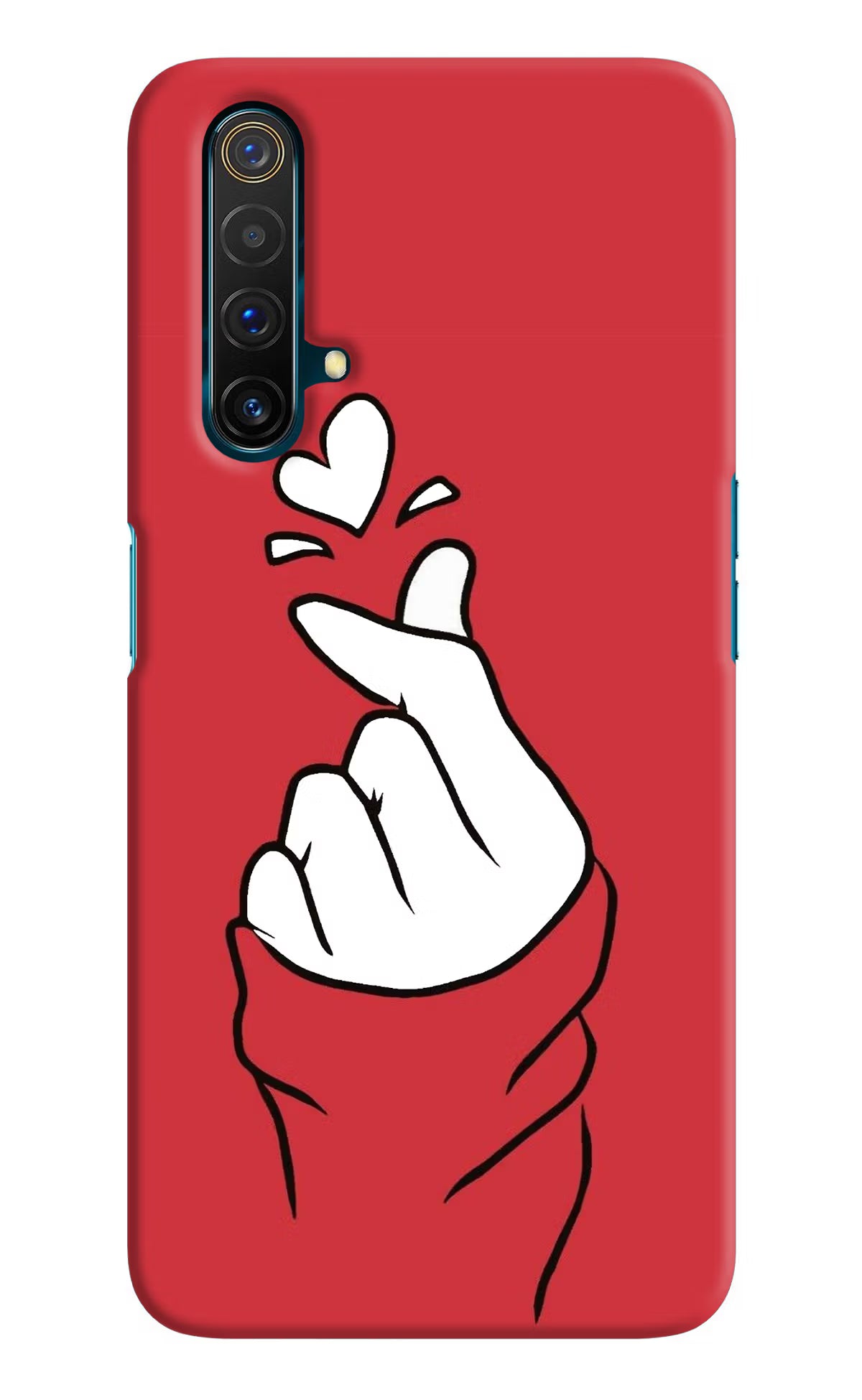 Korean Love Sign Realme X3 Back Cover - Korean Love Sign Realme X3 Hard Case Back Cover by Casekaro Korean Love Sign Realme X3 Hard Case Back Cover by Casekaro