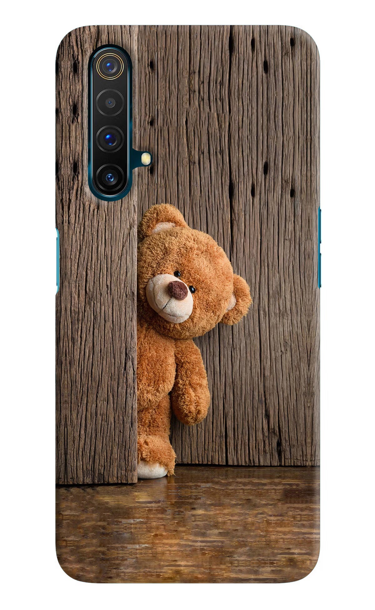 Teddy Wooden Realme X3 Back Cover - Teddy Wooden Realme X3 Hard Case Back Cover by Casekaro Teddy Wooden Realme X3 Hard Case Back Cover by Casekaro
