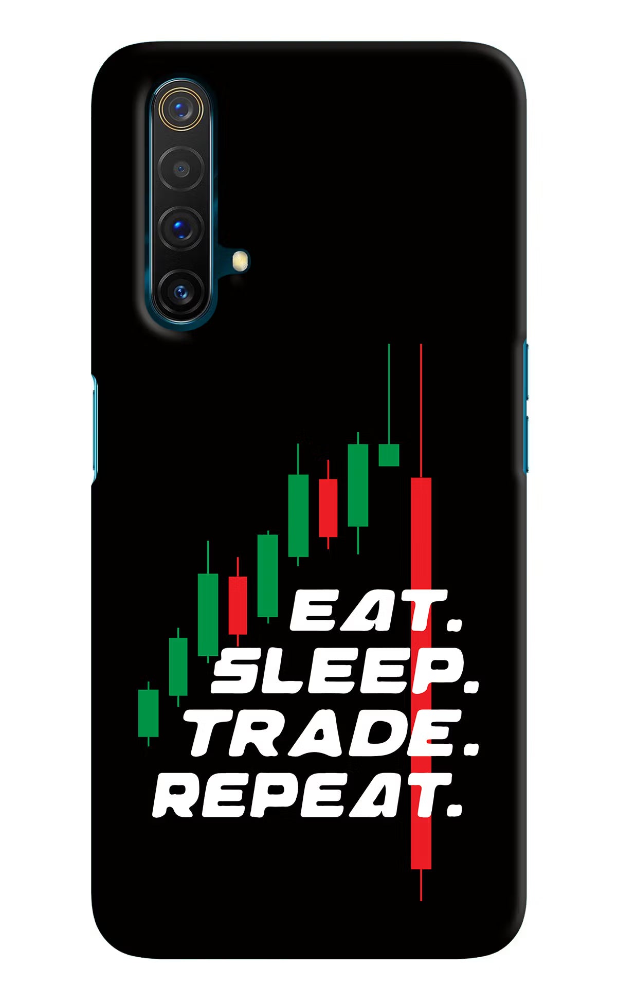Eat Sleep Trade Repeat Realme X3 Back Cover - Eat Sleep Trade Repeat Realme X3 Hard Case Back Cover by Casekaro Eat Sleep Trade Repeat Realme X3 Hard Case Back Cover by Casekaro