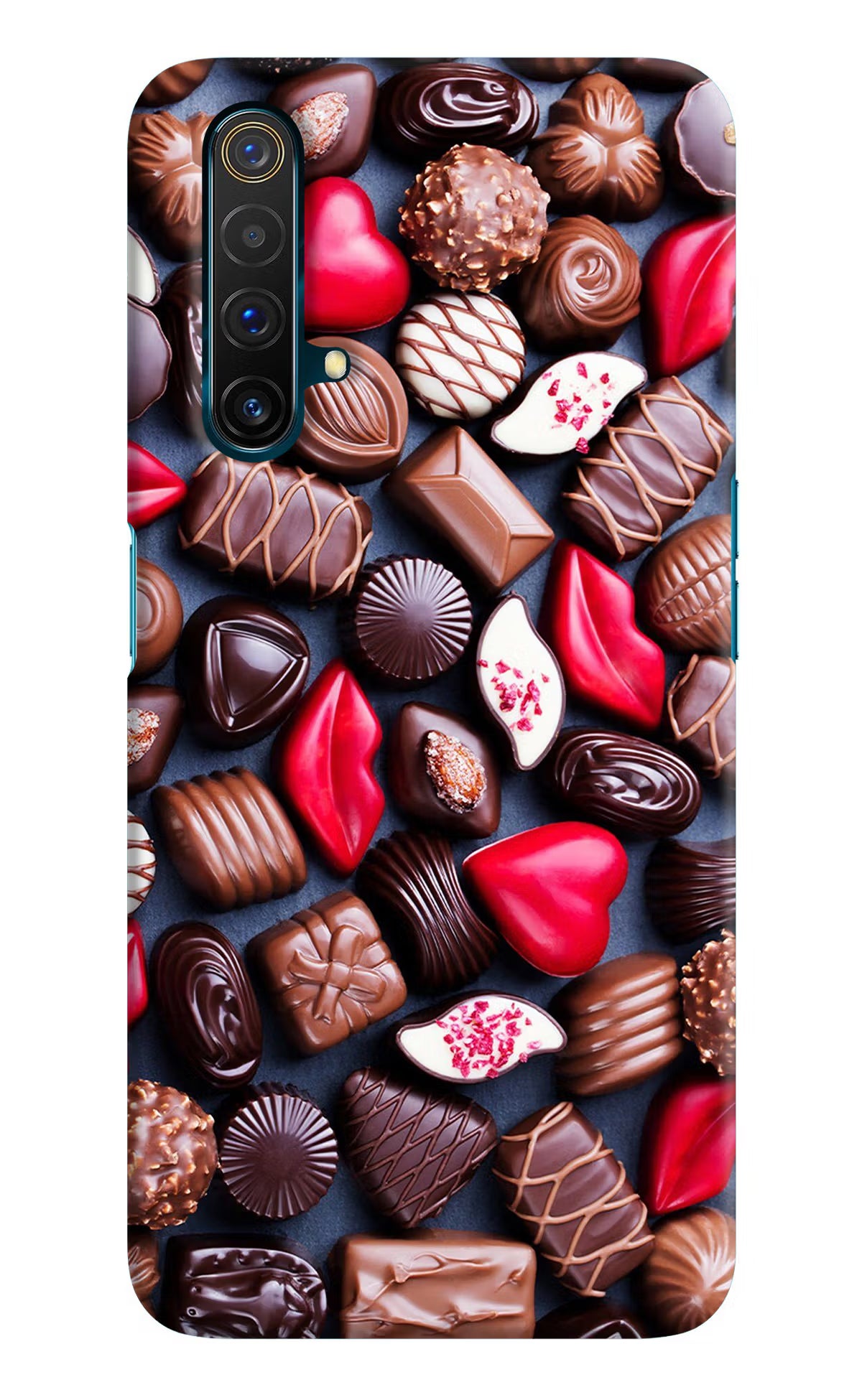 Chocolates Realme X3 Back Cover - Chocolates Realme X3 Hard Case Back Cover by Casekaro Chocolates Realme X3 Hard Case Back Cover by Casekaro