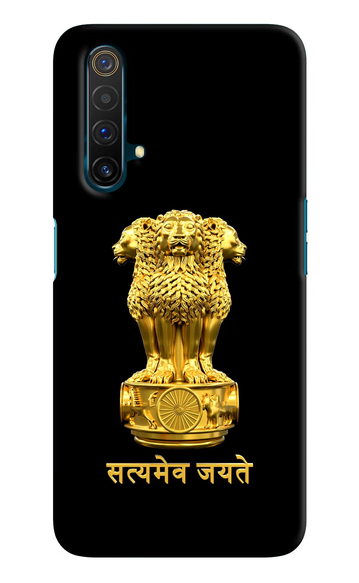 Satyamev Jayate Golden Realme X3 Back Cover - Satyamev Jayate Golden Realme X3 Hard Case Back Cover by Casekaro Satyamev Jayate Golden Realme X3 Hard Case Back Cover by Casekaro