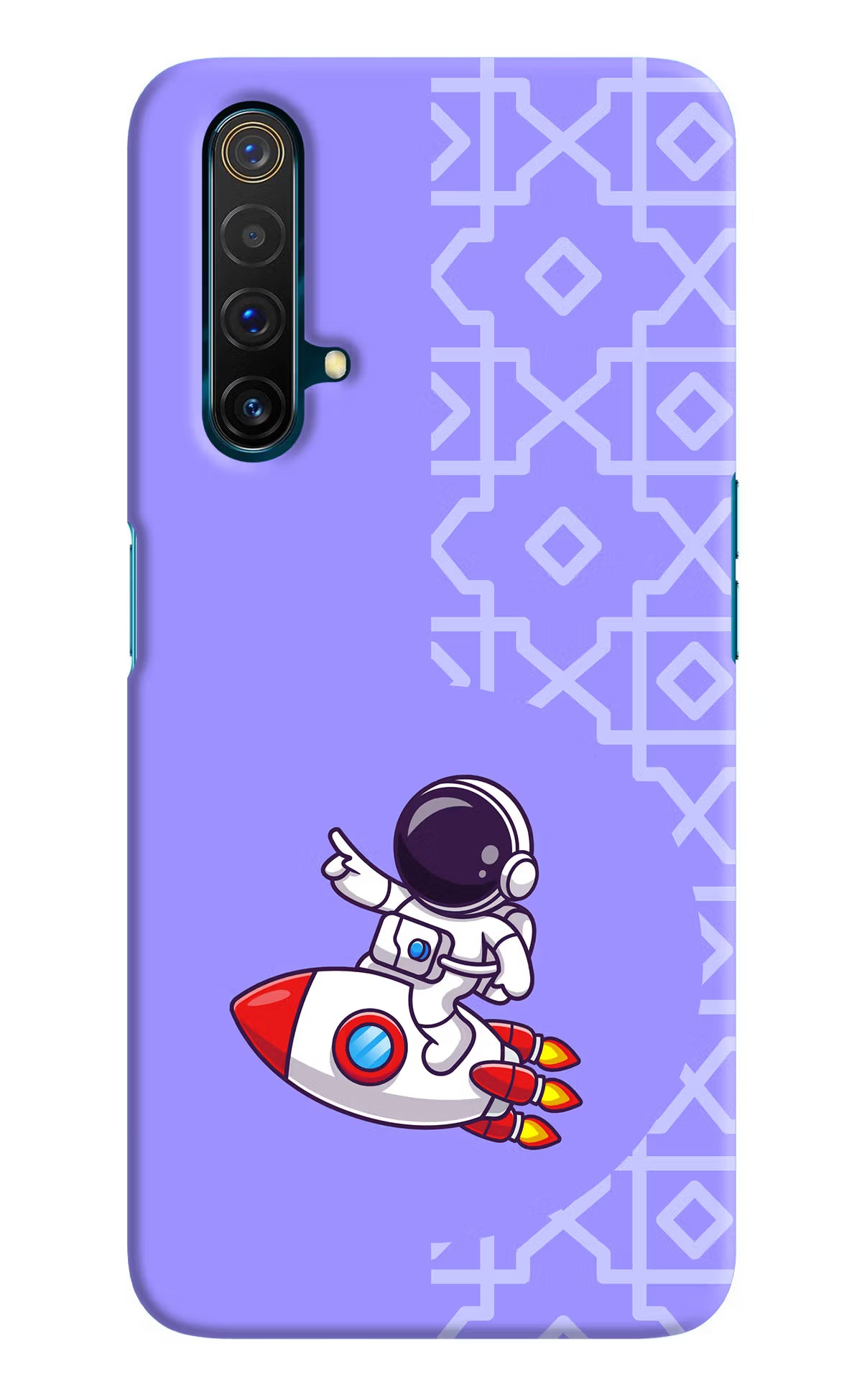 Cute Astronaut Realme X3 Back Cover - Cute Astronaut Realme X3 Hard Case Back Cover by Casekaro Cute Astronaut Realme X3 Hard Case Back Cover by Casekaro