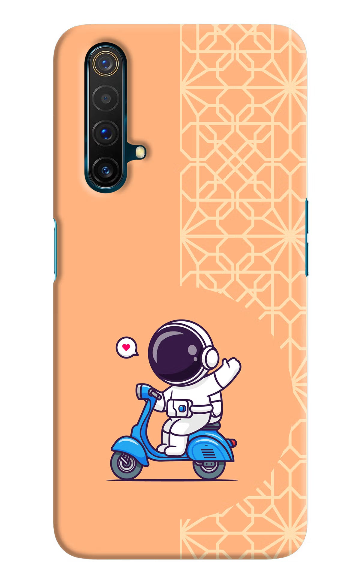 Cute Astronaut Riding Realme X3 Back Cover - Cute Astronaut Riding Realme X3 Hard Case Back Cover by Casekaro Cute Astronaut Riding Realme X3 Hard Case Back Cover by Casekaro