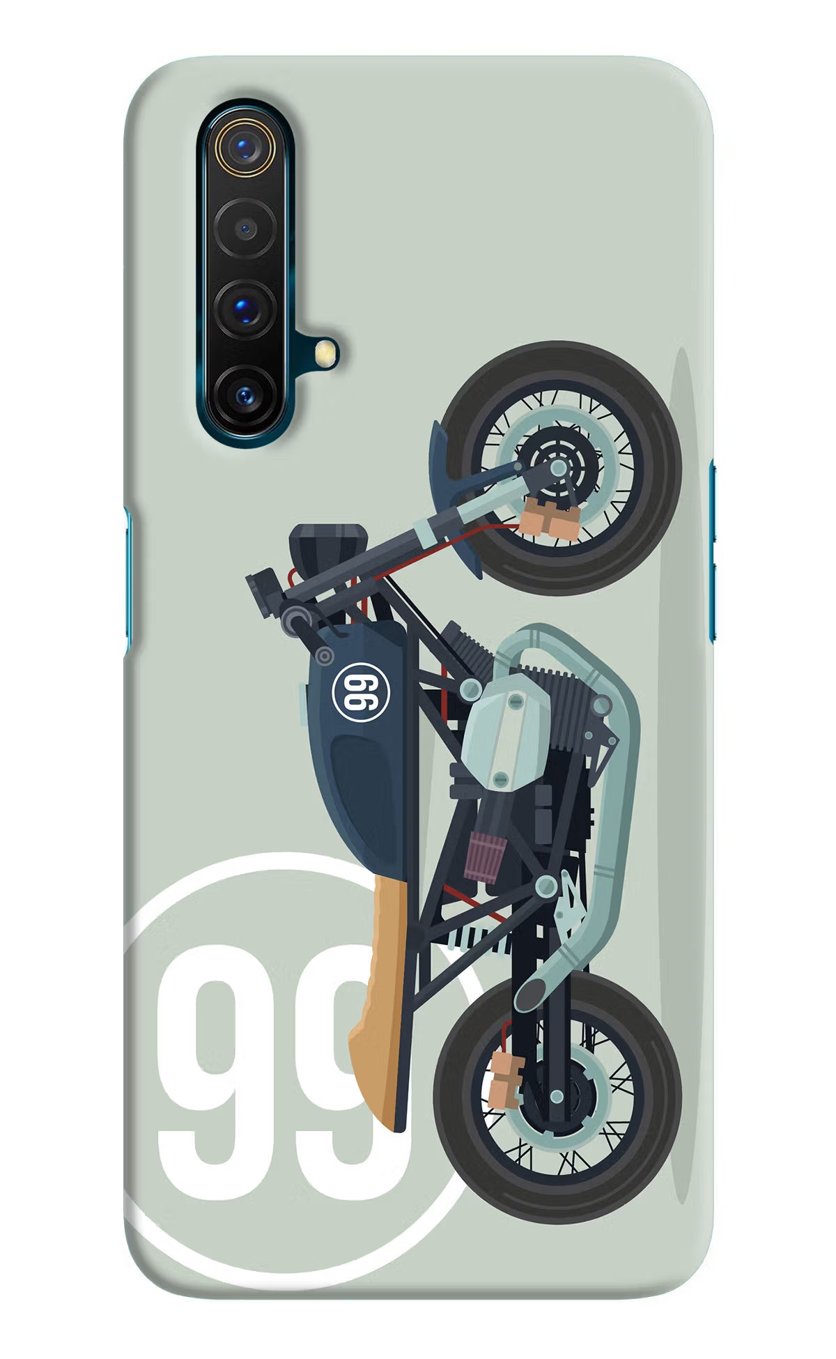 Classic Cafe Racer 99 Realme X3 Back Cover - Classic Cafe Racer 99 Realme X3 Hard Case Back Cover by Casekaro Classic Cafe Racer 99 Realme X3 Hard Case Back Cover by Casekaro