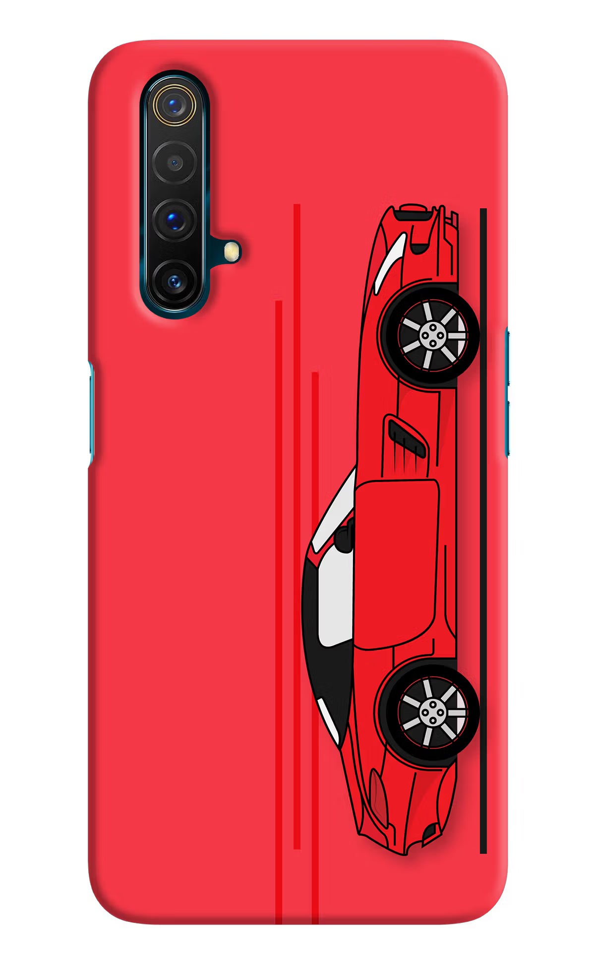 Red Velocity Realme X3 Back Cover - Red Velocity Realme X3 Hard Case Back Cover by Casekaro Red Velocity Realme X3 Hard Case Back Cover by Casekaro