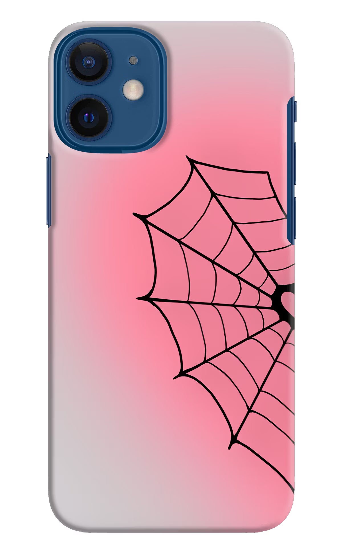 Pink Web iPhone 12 Mini Back Cover - Pink Web iPhone 12 Mini Back Cover Pink Web iPhone 12 Mini Back Cover