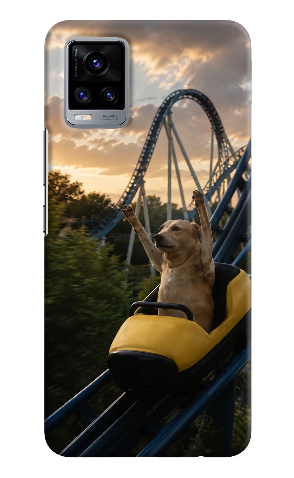 Rollercoaster Dog Vivo V20 Back Cover - Rollercoaster Dog Vivo V20 Back Cover Rollercoaster Dog Vivo V20 Back Cover