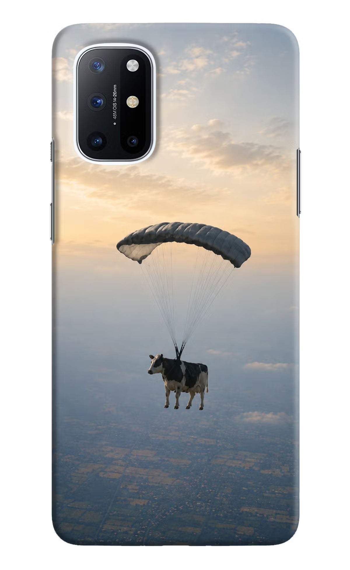 Skydiving Cow Oneplus 8T Back Cover - Skydiving Cow Oneplus 8T Back Cover Skydiving Cow Oneplus 8T Back Cover