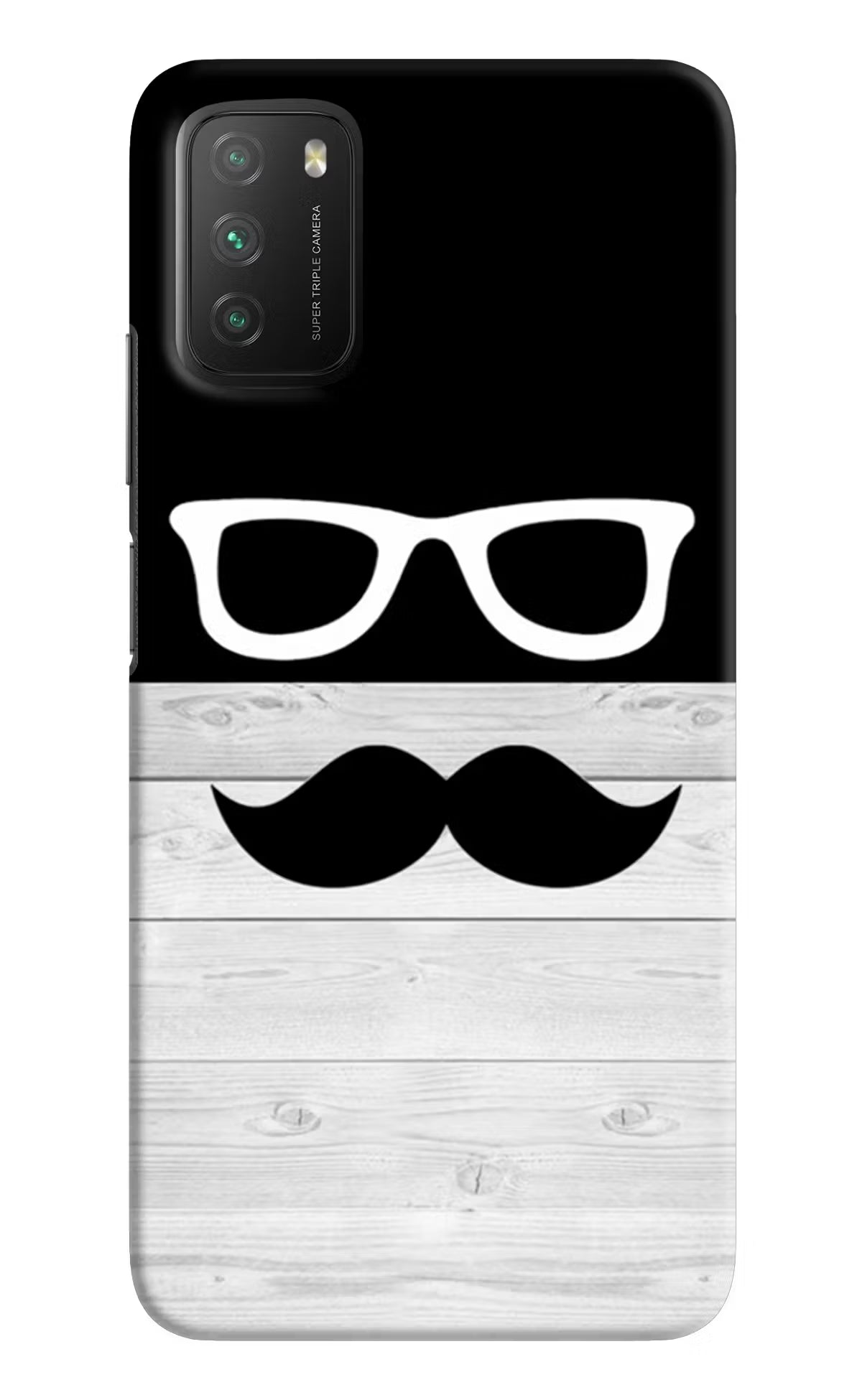 Mustache Poco M3 Back Cover - Mustache Poco M3 Hard Case Back Cover by Casekaro Mustache Poco M3 Hard Case Back Cover by Casekaro