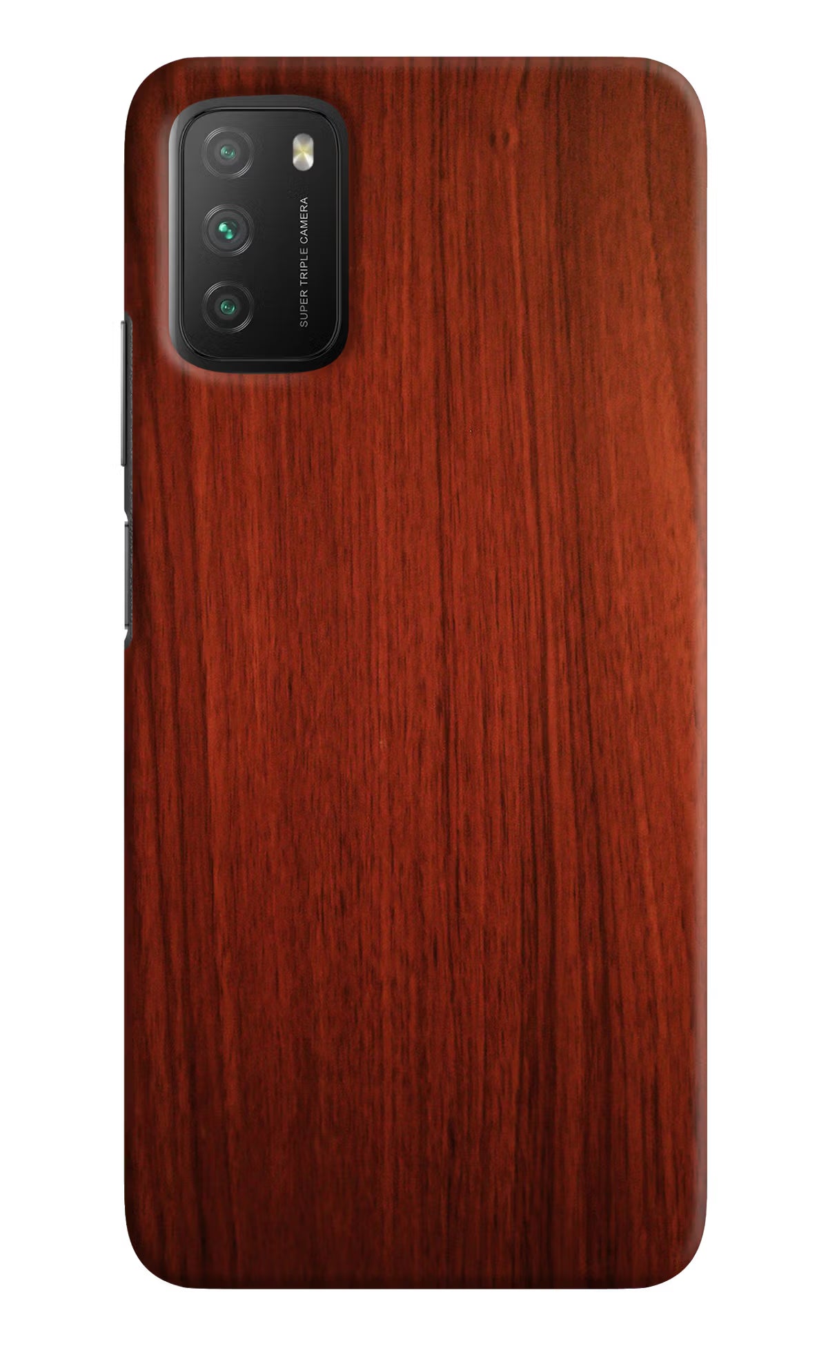 Wooden Plain Pattern Poco M3 Back Cover - Wooden Plain Pattern Poco M3 Hard Case Back Cover by Casekaro Wooden Plain Pattern Poco M3 Hard Case Back Cover by Casekaro
