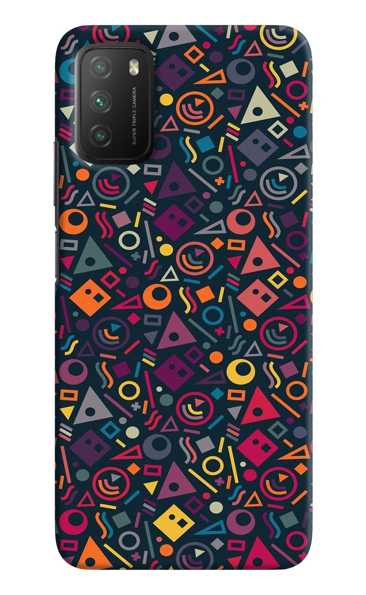 Geometric Abstract Poco M3 Back Cover - Geometric Abstract Poco M3 Hard Case Back Cover by Casekaro Geometric Abstract Poco M3 Hard Case Back Cover by Casekaro