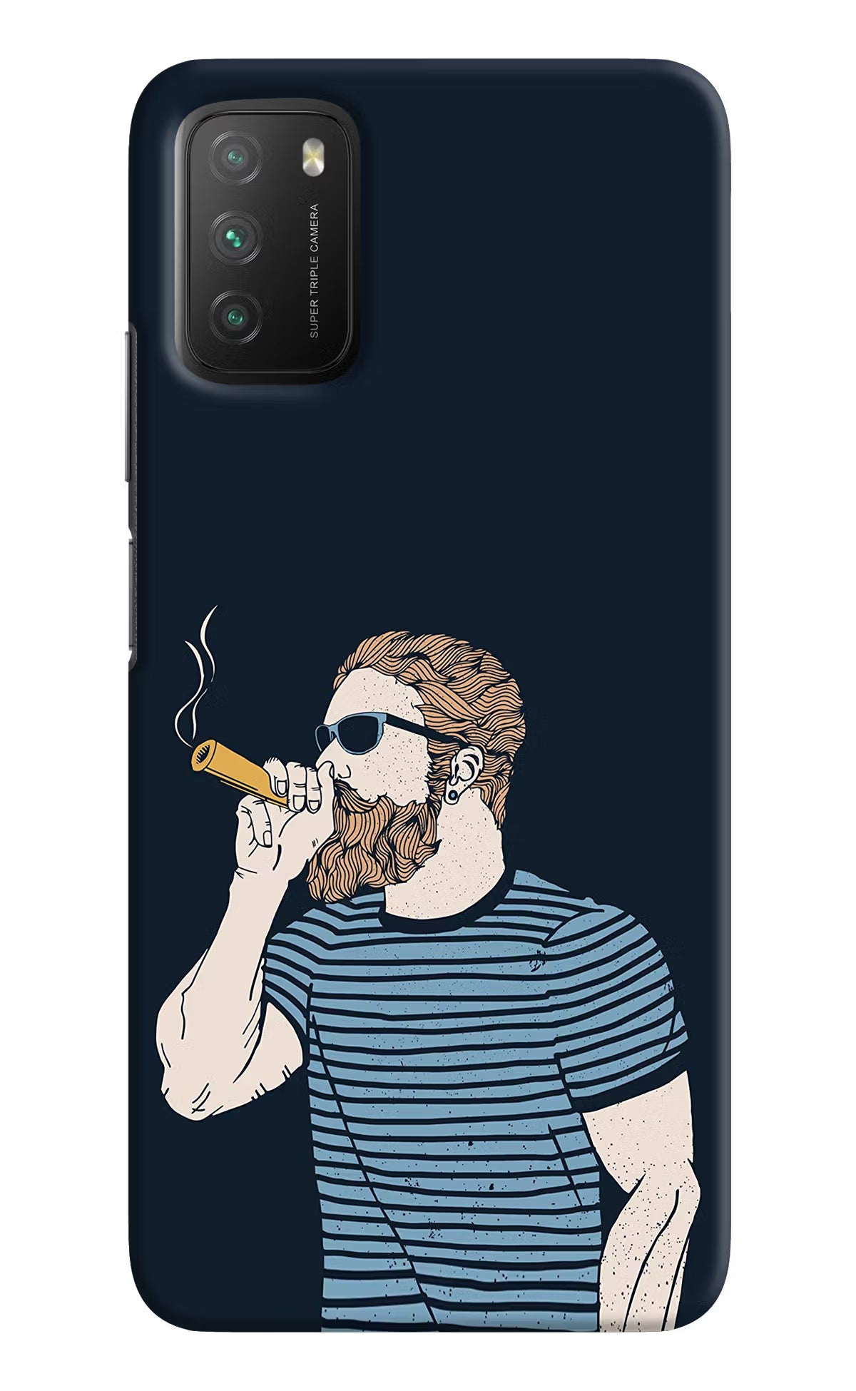 Smoking Poco M3 Back Cover - Smoking Poco M3 Hard Case Back Cover by Casekaro Smoking Poco M3 Hard Case Back Cover by Casekaro