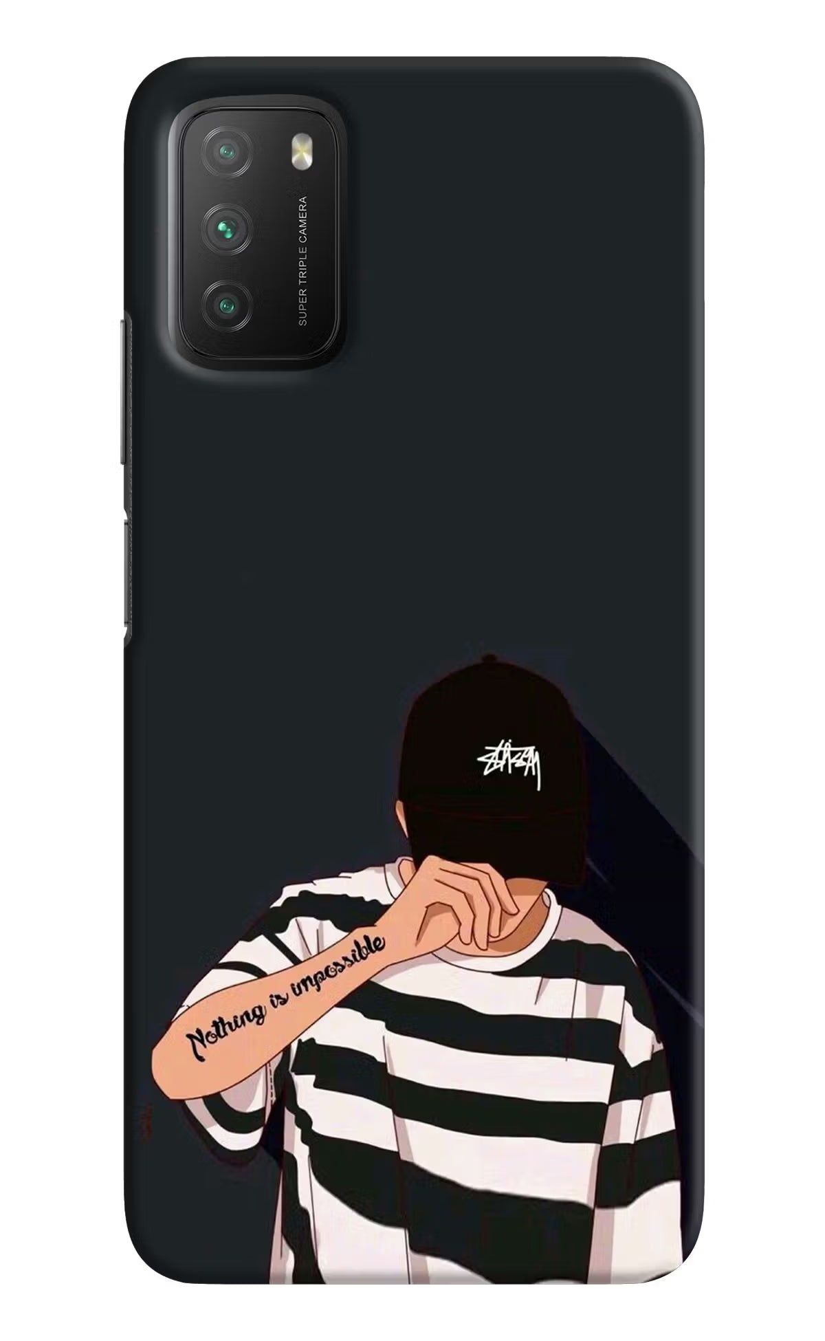 Aesthetic Boy Poco M3 Back Cover - Aesthetic Boy Poco M3 Hard Case Back Cover by Casekaro Aesthetic Boy Poco M3 Hard Case Back Cover by Casekaro