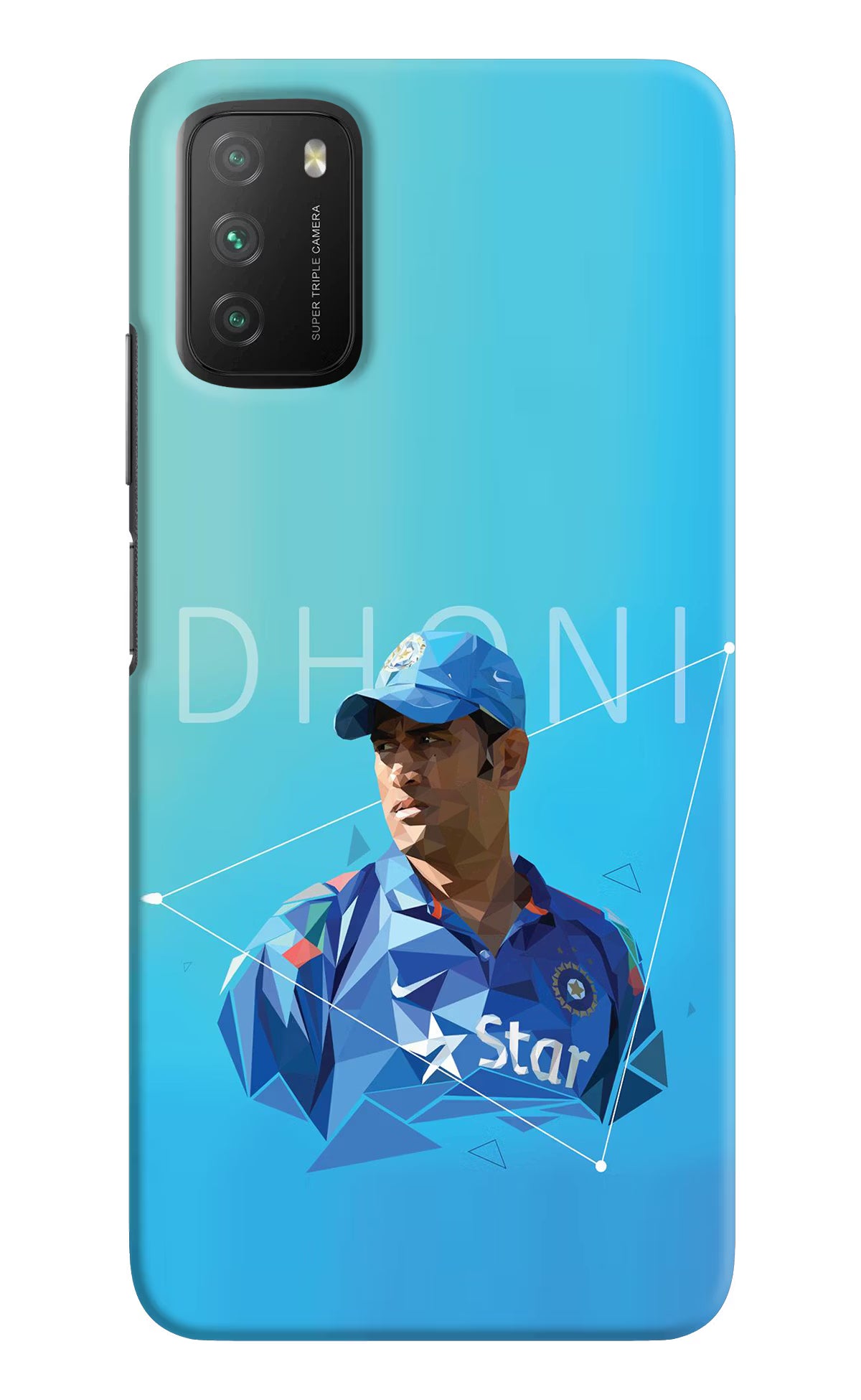Dhoni Artwork Poco M3 Back Cover - Dhoni Artwork Poco M3 Hard Case Back Cover by Casekaro Dhoni Artwork Poco M3 Hard Case Back Cover by Casekaro