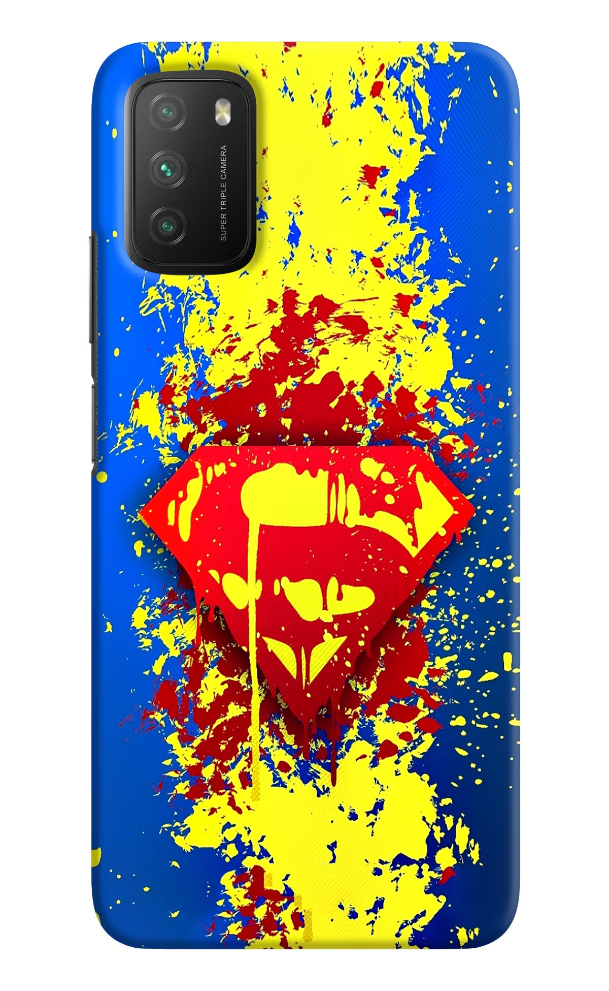 Superman logo Poco M3 Back Cover - Superman logo Poco M3 Hard Case Back Cover by Casekaro Superman logo Poco M3 Hard Case Back Cover by Casekaro