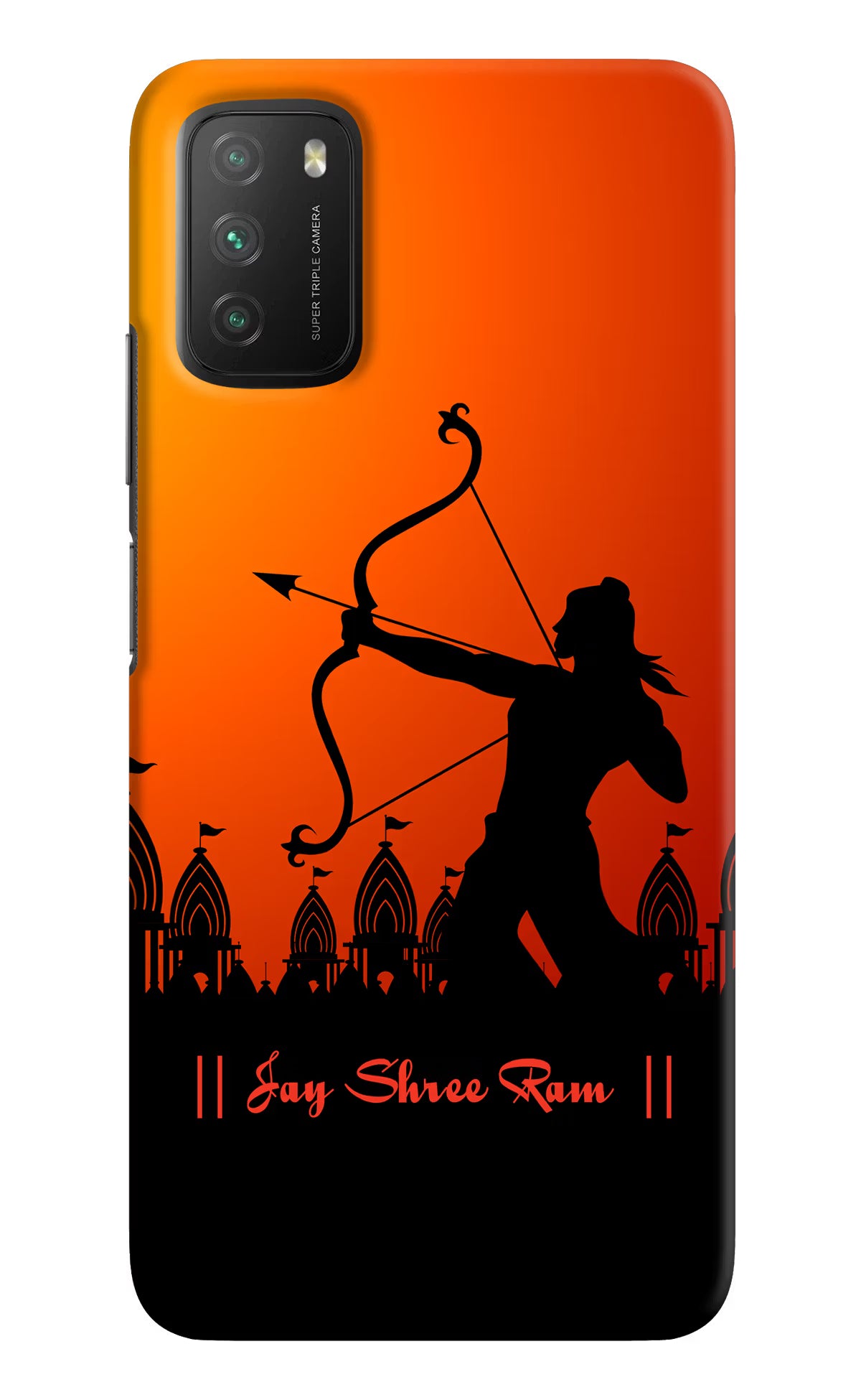 Lord Ram - 4 Poco M3 Back Cover - Lord Ram - 4 Poco M3 Hard Case Back Cover by Casekaro Lord Ram - 4 Poco M3 Hard Case Back Cover by Casekaro