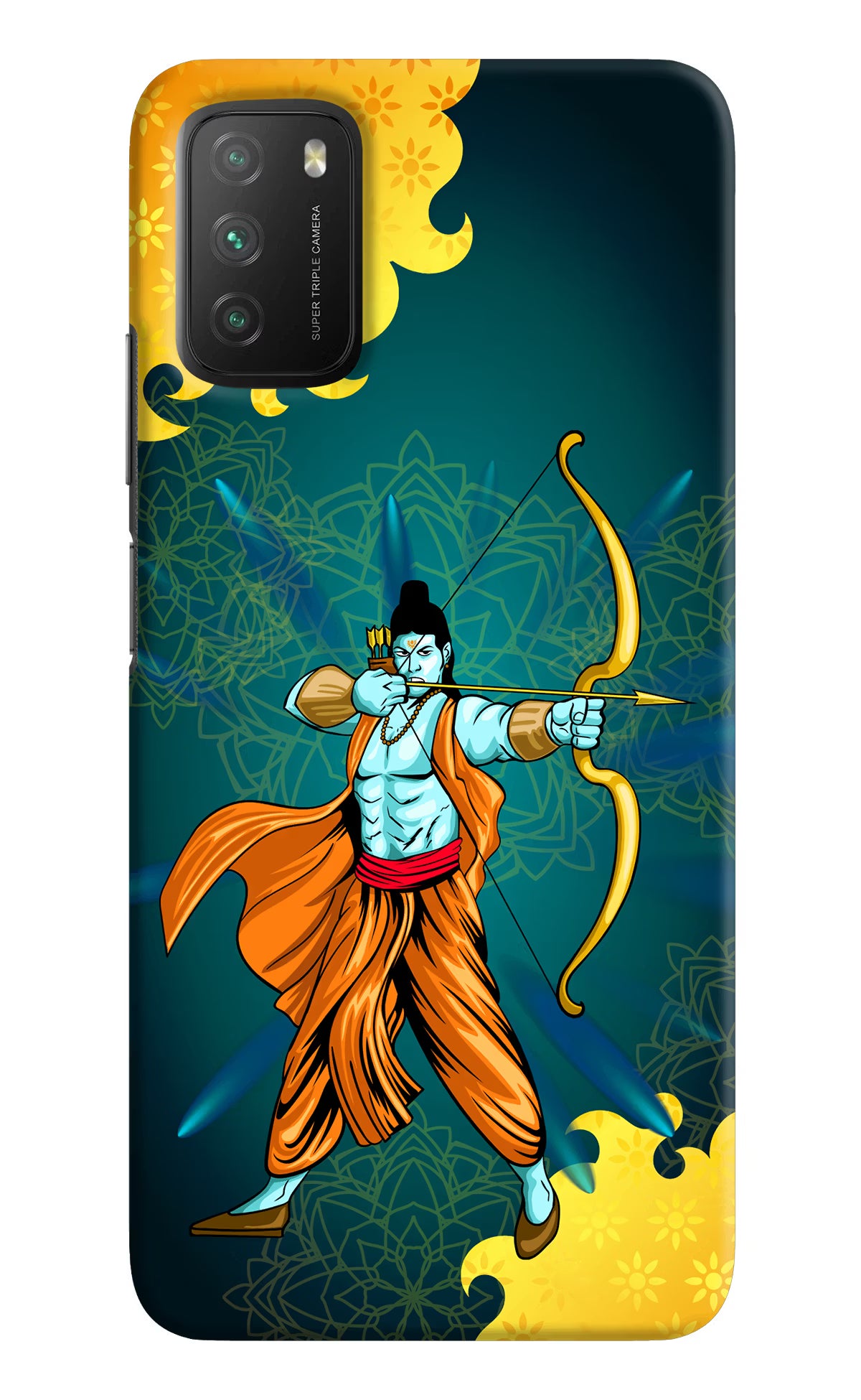 Lord Ram - 6 Poco M3 Back Cover - Lord Ram - 6 Poco M3 Hard Case Back Cover by Casekaro Lord Ram - 6 Poco M3 Hard Case Back Cover by Casekaro