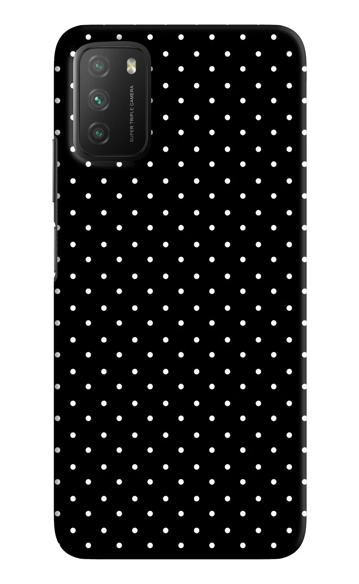 White Dots Poco M3 Back Cover - White Dots Poco M3 Hard Case Back Cover by Casekaro White Dots Poco M3 Hard Case Back Cover by Casekaro