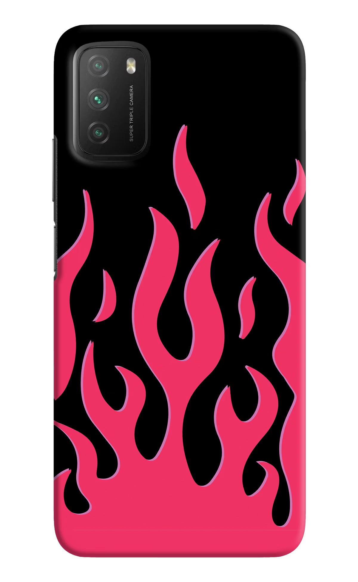 Fire Flames Poco M3 Back Cover - Fire Flames Poco M3 Hard Case Back Cover by Casekaro Fire Flames Poco M3 Hard Case Back Cover by Casekaro
