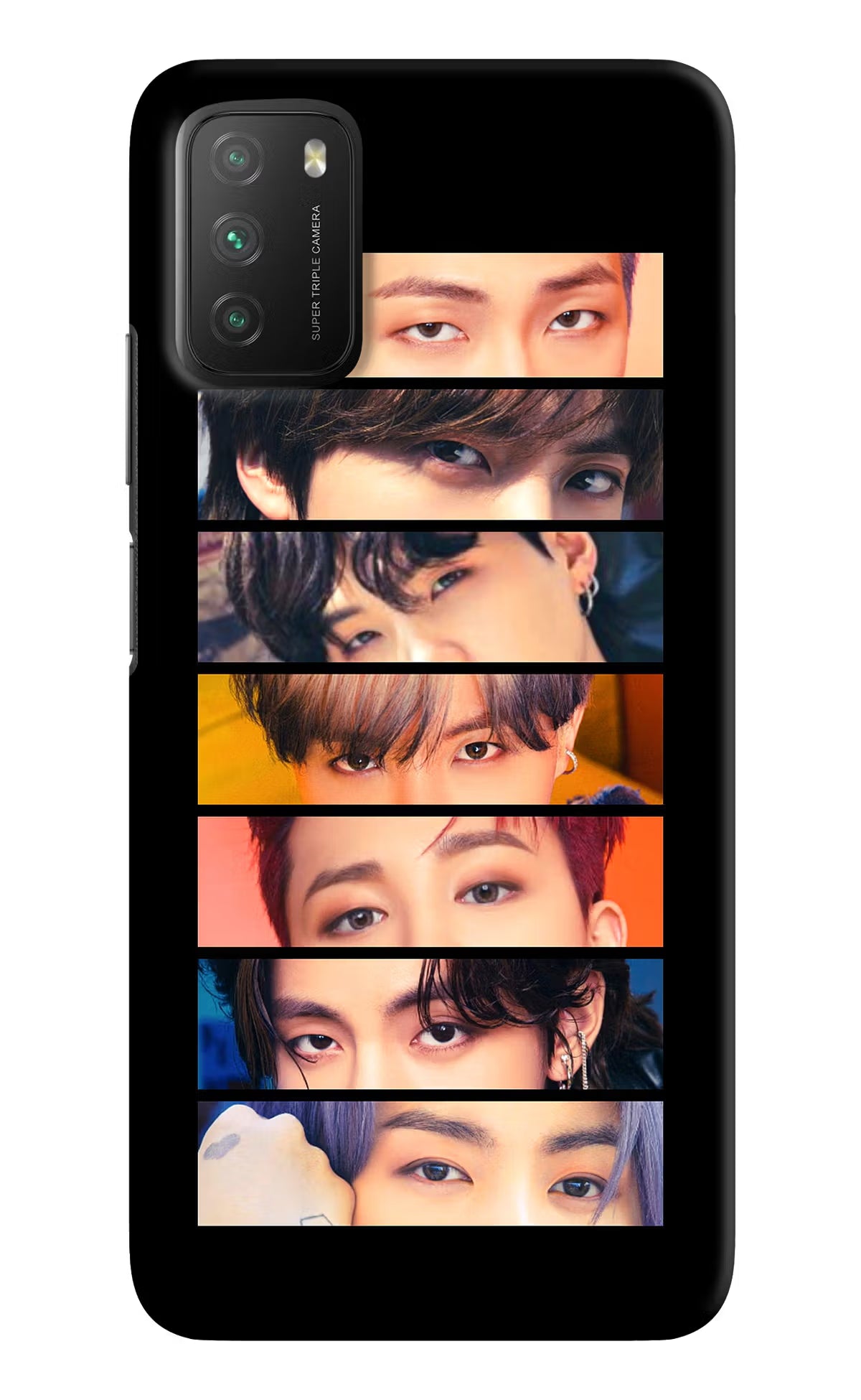 BTS Eyes Poco M3 Back Cover - BTS Eyes Poco M3 Hard Case Back Cover by Casekaro BTS Eyes Poco M3 Hard Case Back Cover by Casekaro