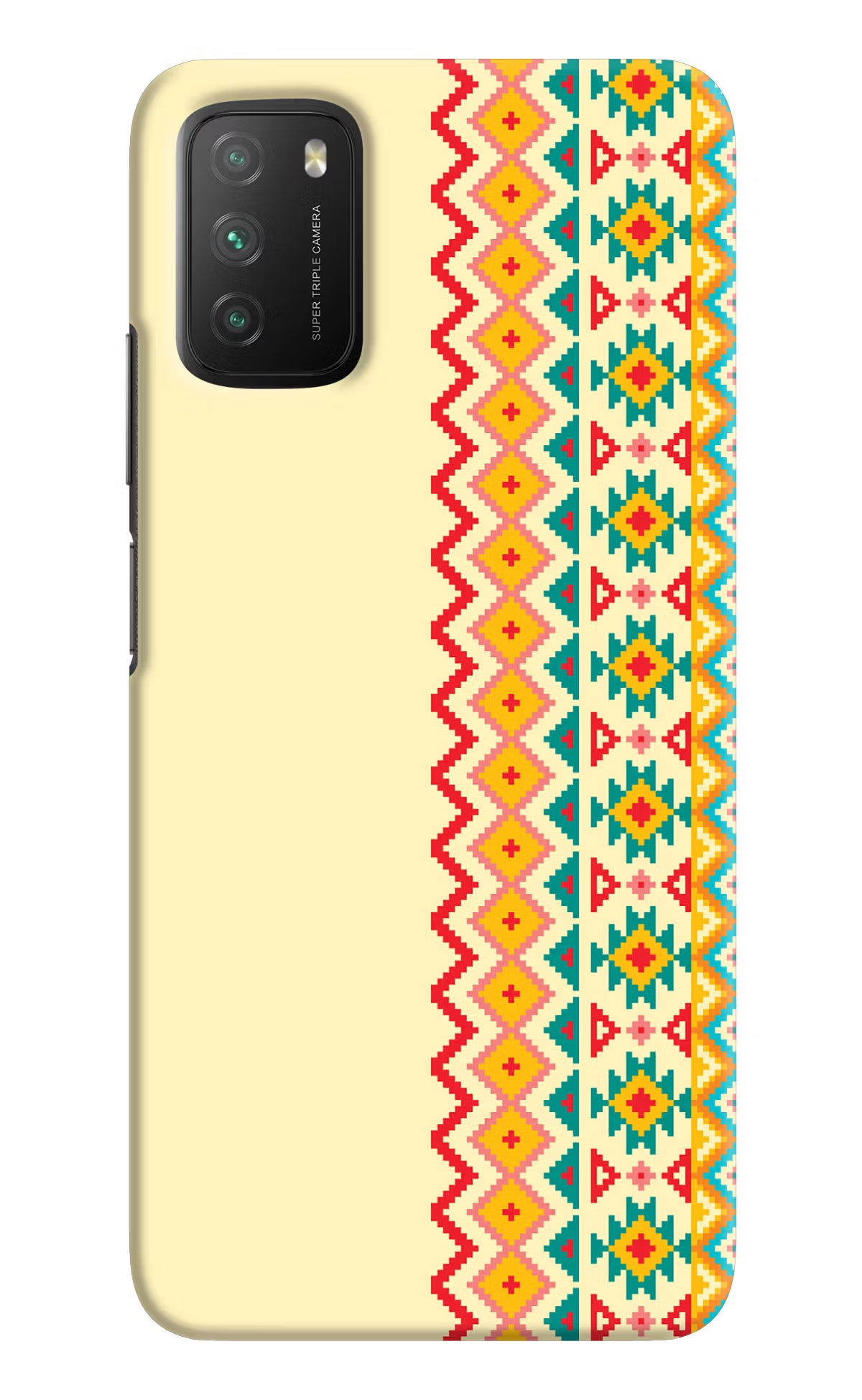 Ethnic Seamless Poco M3 Back Cover - Ethnic Seamless Poco M3 Hard Case Back Cover by Casekaro Ethnic Seamless Poco M3 Hard Case Back Cover by Casekaro