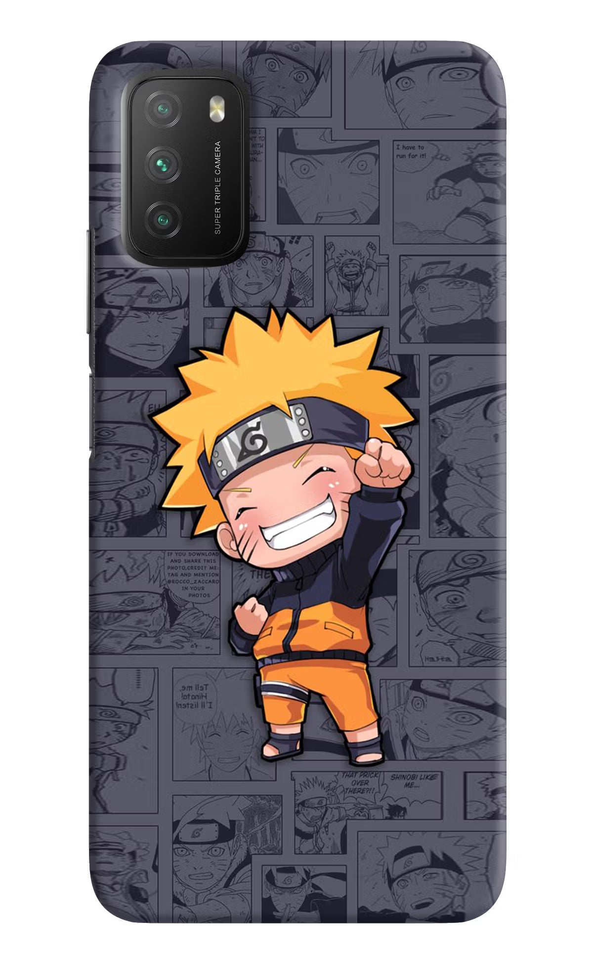 Chota Naruto Poco M3 Back Cover - Chota Naruto Poco M3 Hard Case Back Cover by Casekaro Chota Naruto Poco M3 Hard Case Back Cover by Casekaro
