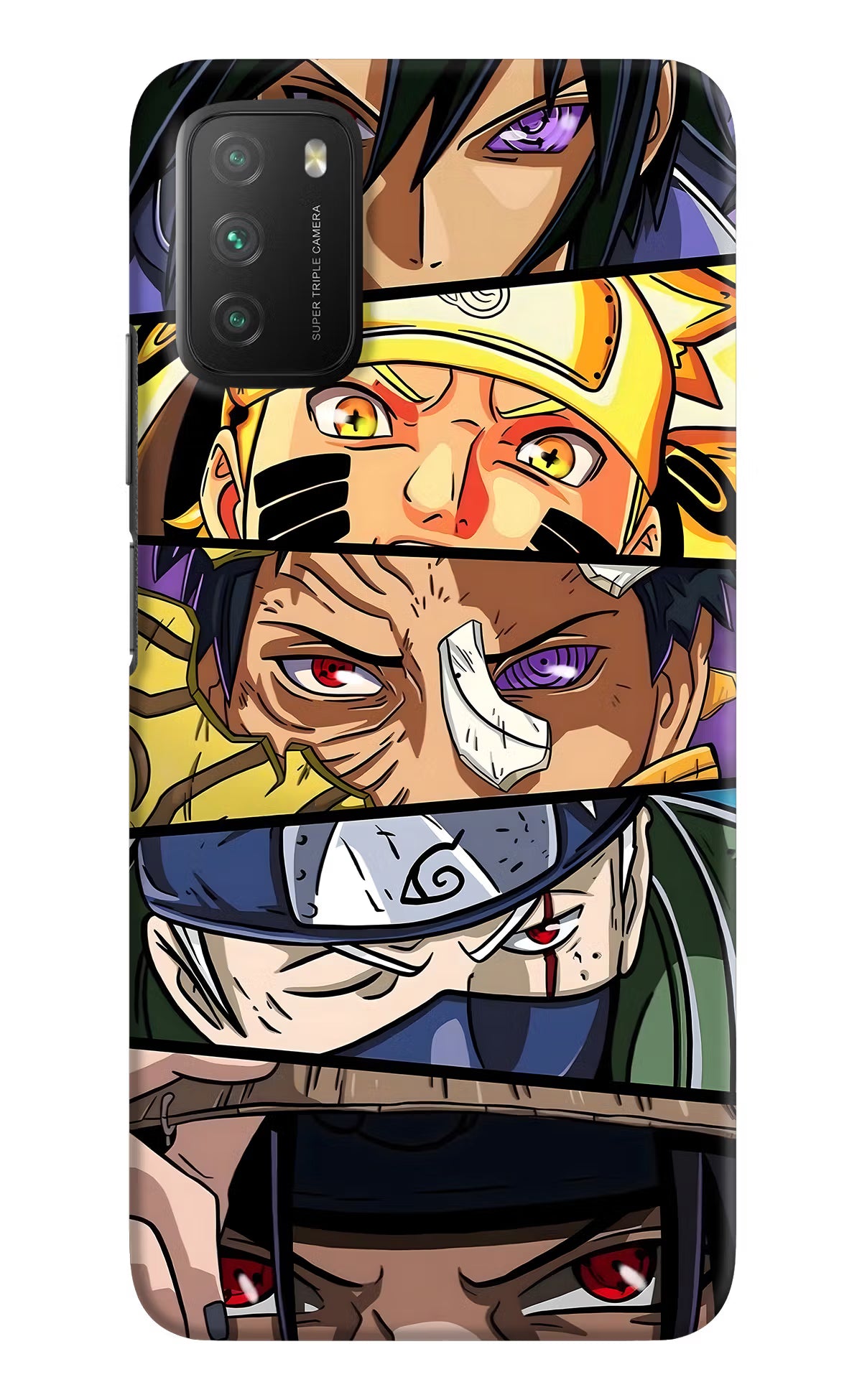 Naruto Character Poco M3 Back Cover - Naruto Character Poco M3 Hard Case Back Cover by Casekaro Naruto Character Poco M3 Hard Case Back Cover by Casekaro